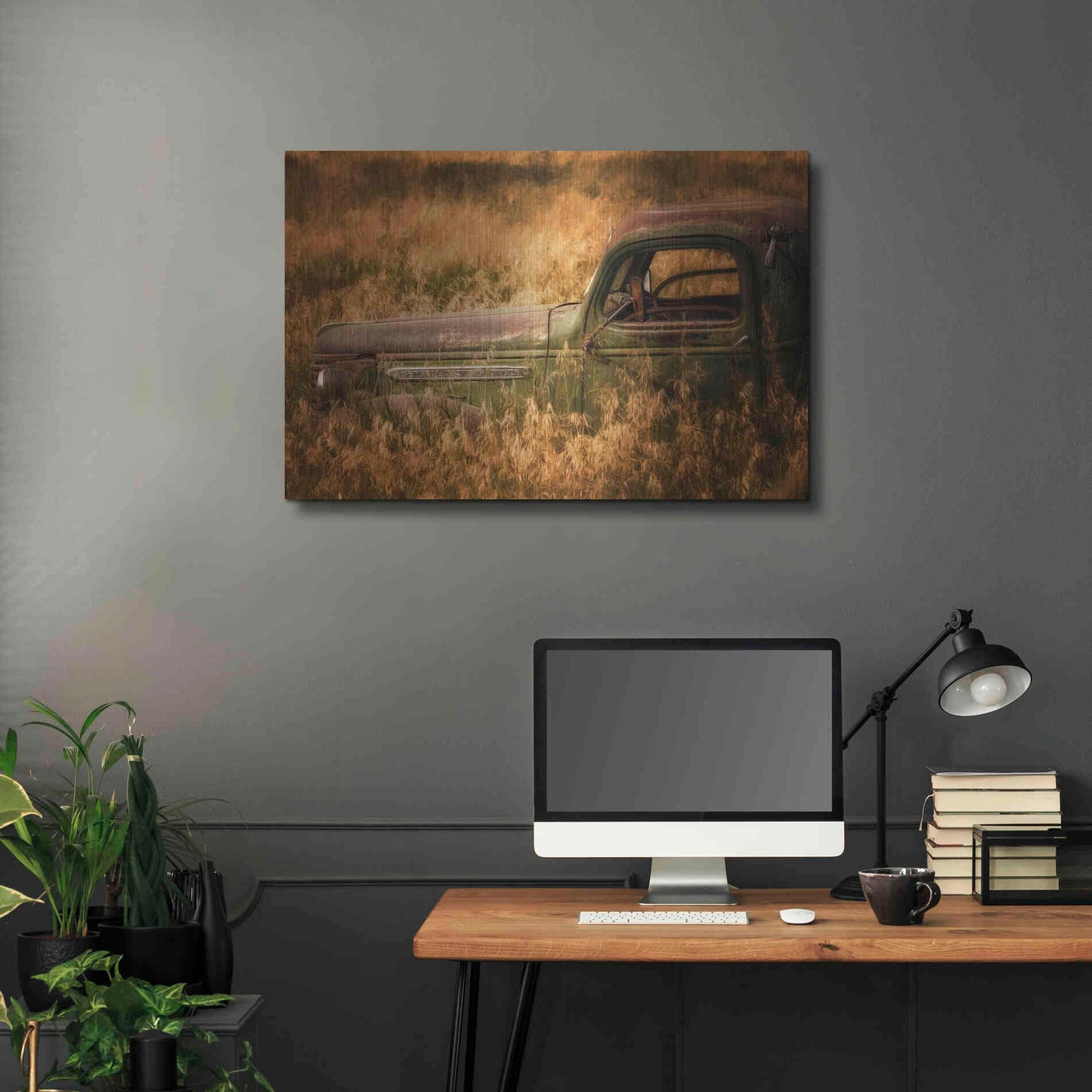 Luxe Metal Art 'Farm and Field V' by PH Burchett, Metal Wall Art,36x24