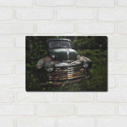 Luxe Metal Art 'Rusty Auto I' by PH Burchett, Metal Wall Art,16x12