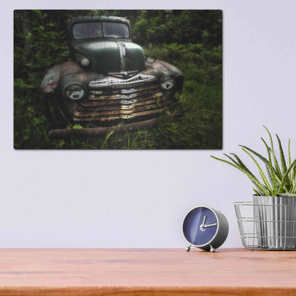 Luxe Metal Art 'Rusty Auto I' by PH Burchett, Metal Wall Art,16x12