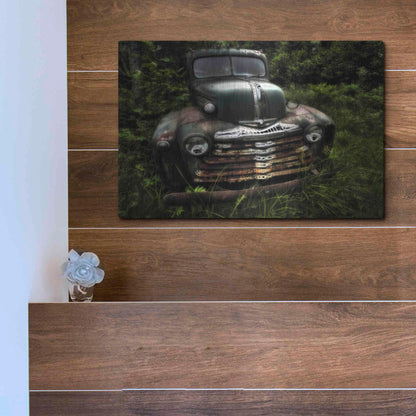 Luxe Metal Art 'Rusty Auto I' by PH Burchett, Metal Wall Art,16x12