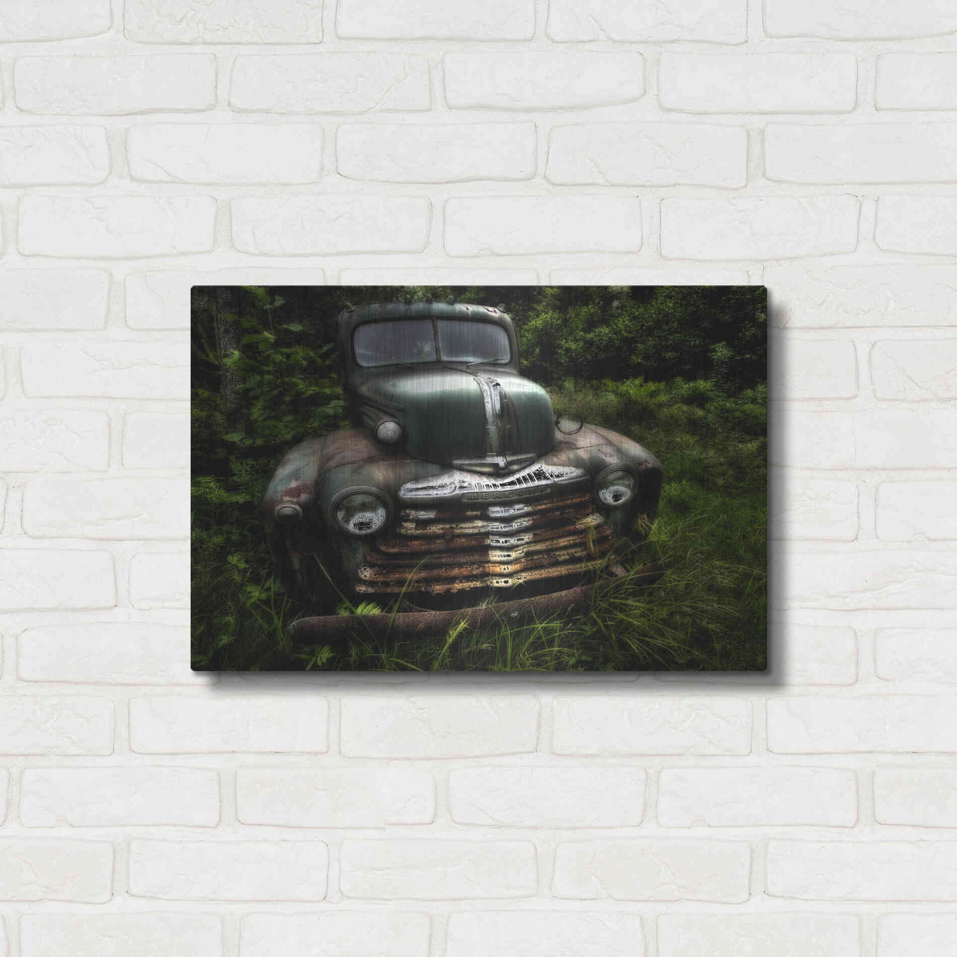 Luxe Metal Art 'Rusty Auto I' by PH Burchett, Metal Wall Art,24x16