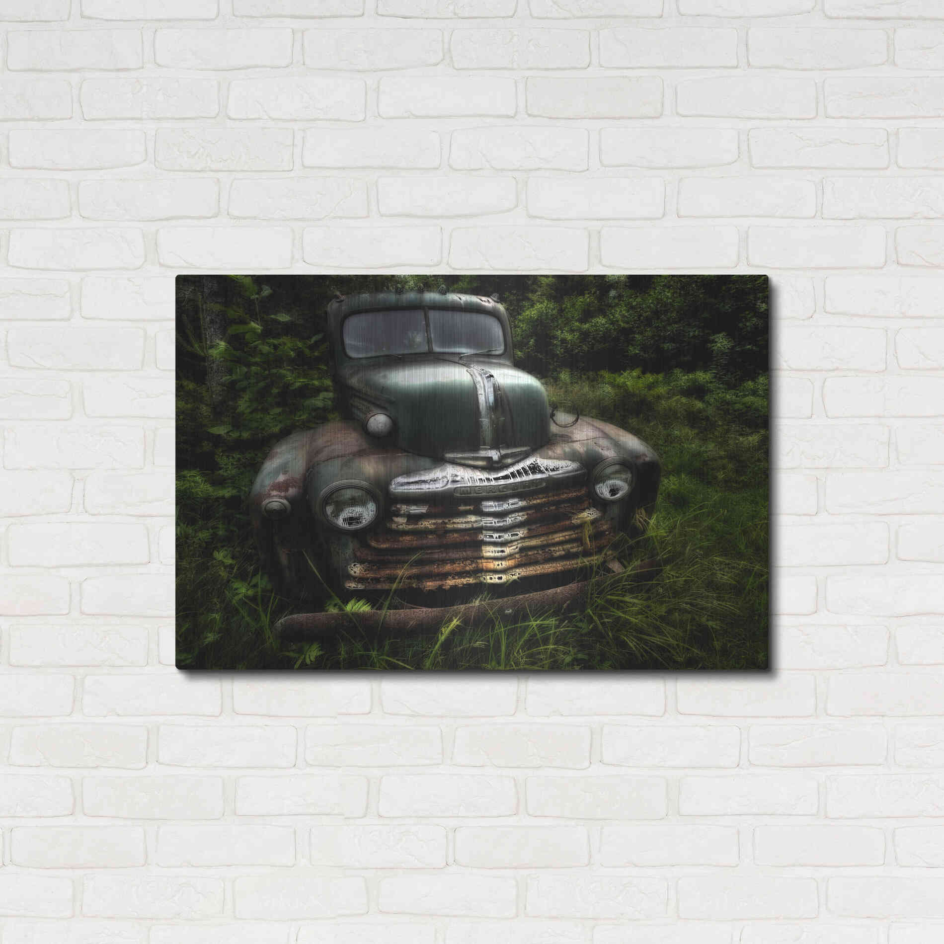 Luxe Metal Art 'Rusty Auto I' by PH Burchett, Metal Wall Art,36x24
