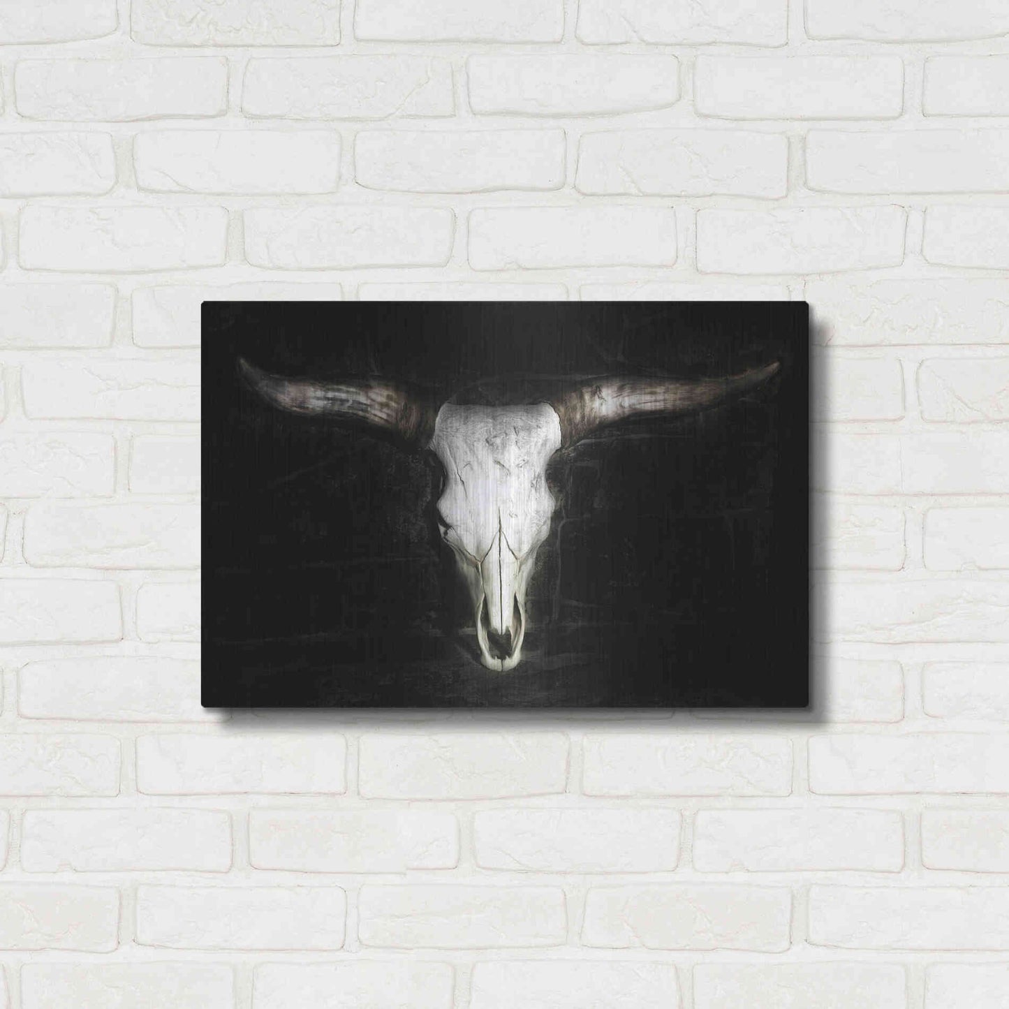 Luxe Metal Art 'Cow Skull' by PH Burchett, Metal Wall Art,24x16