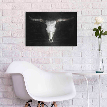 Luxe Metal Art 'Cow Skull' by PH Burchett, Metal Wall Art,24x16