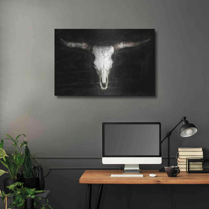 Luxe Metal Art 'Cow Skull' by PH Burchett, Metal Wall Art,36x24