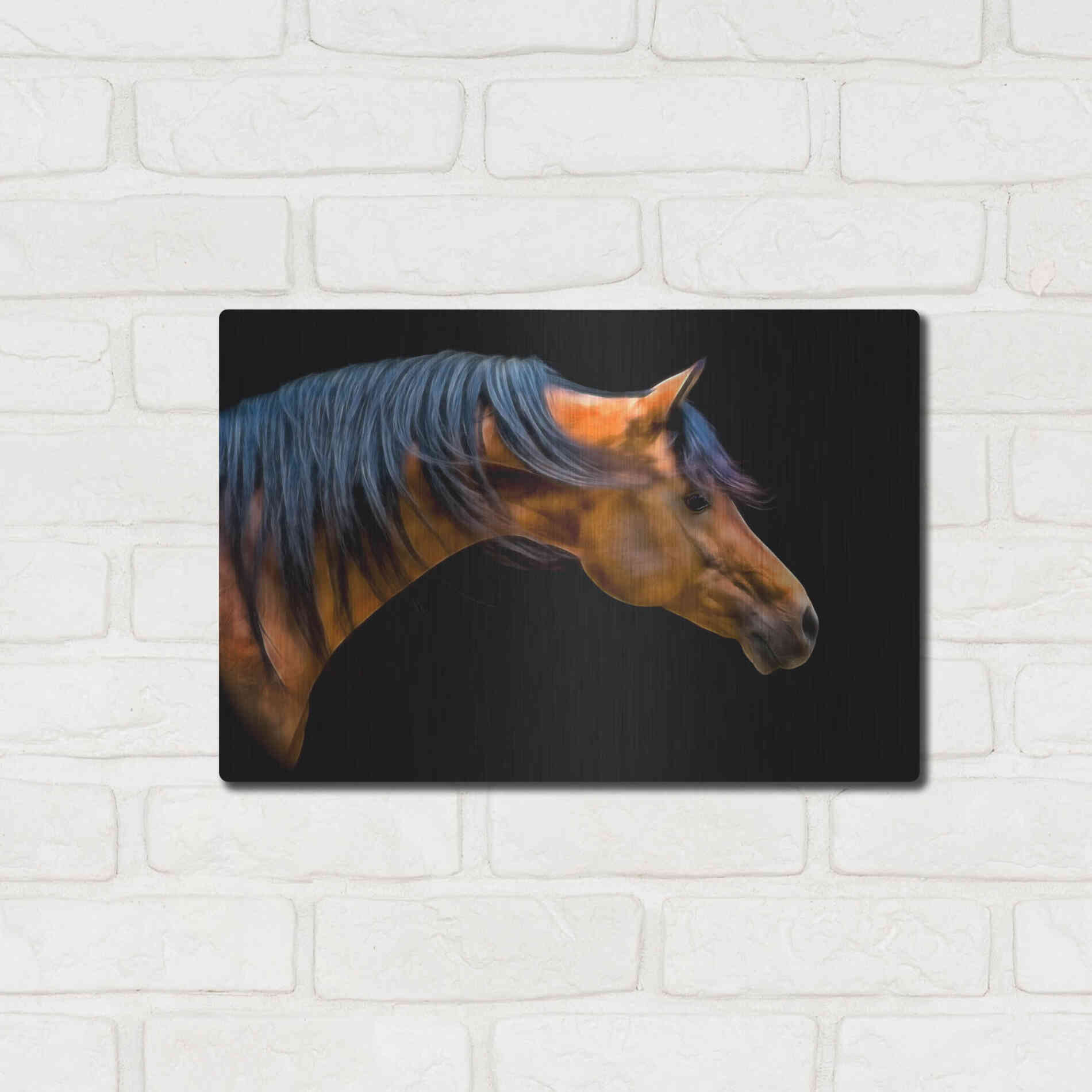 Luxe Metal Art 'Wind Swept' by PH Burchett, Metal Wall Art,16x12