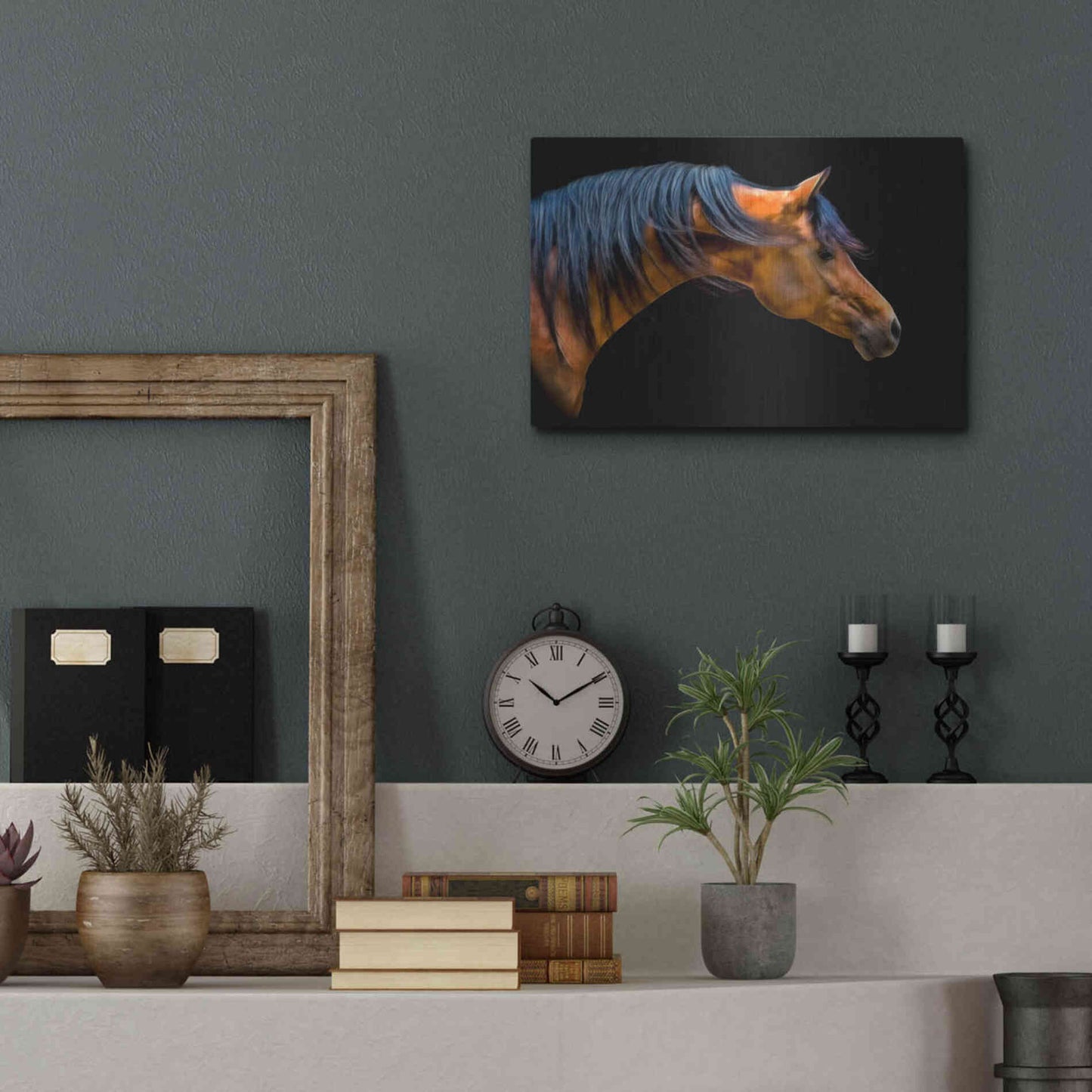 Luxe Metal Art 'Wind Swept' by PH Burchett, Metal Wall Art,16x12