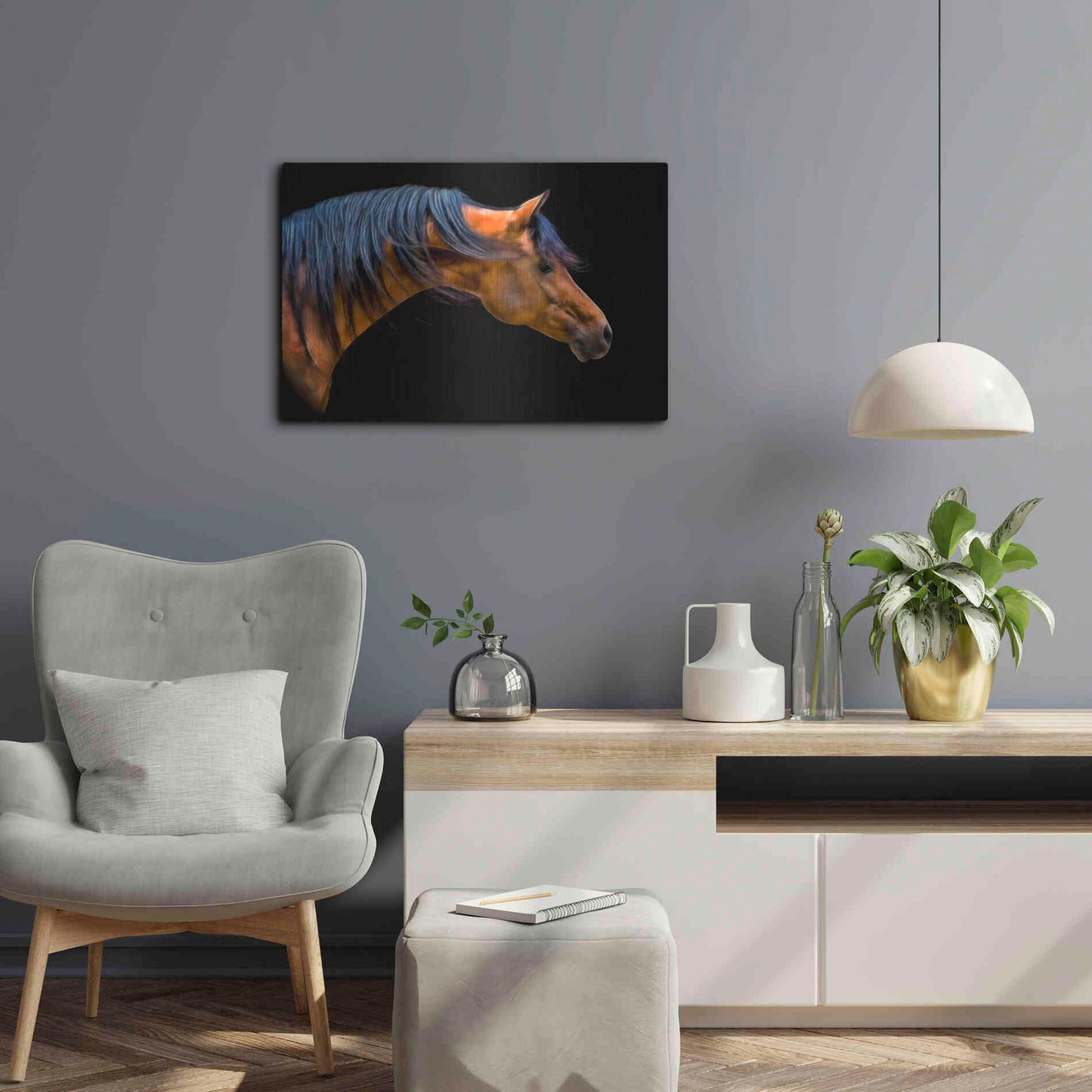 Luxe Metal Art 'Wind Swept' by PH Burchett, Metal Wall Art,24x16