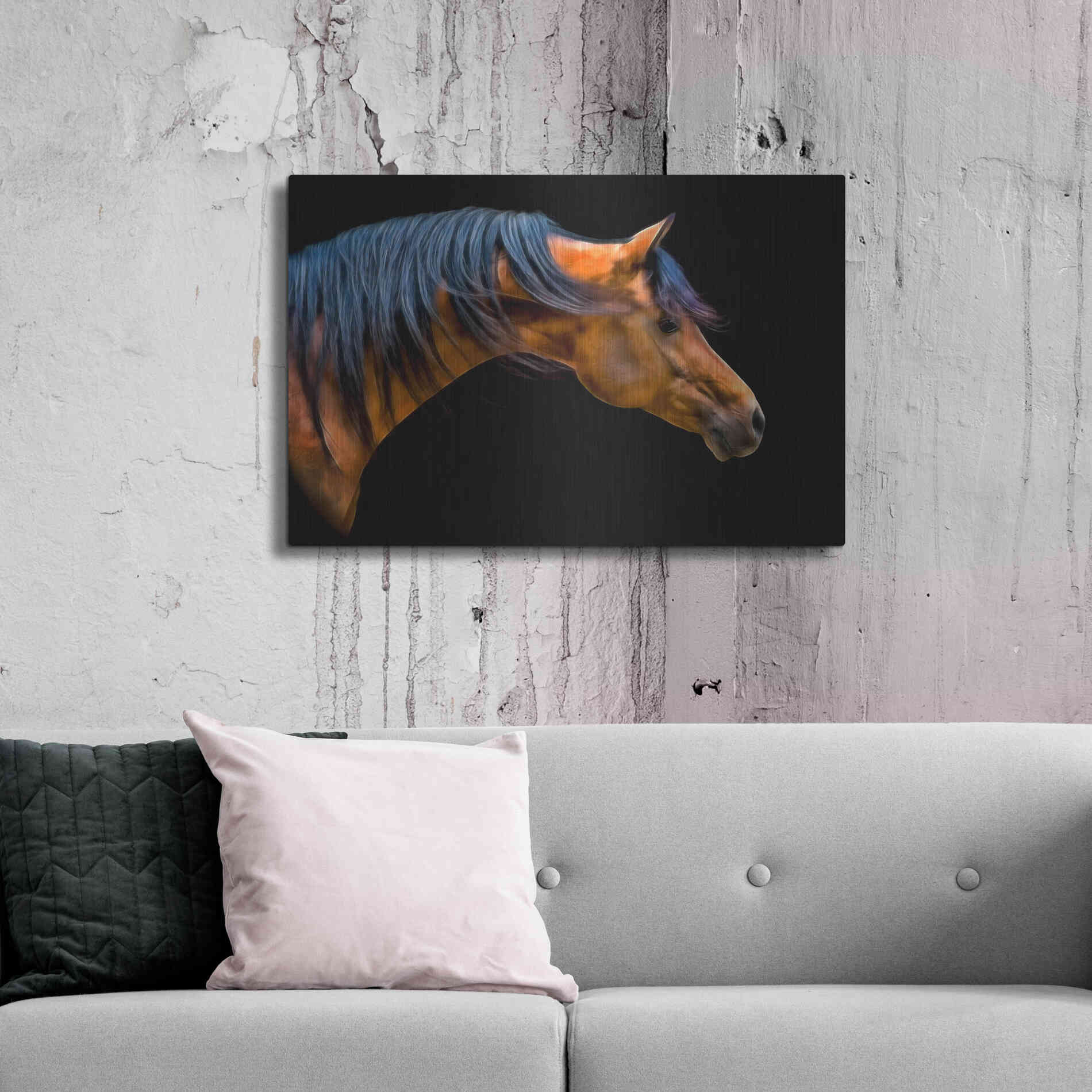 Luxe Metal Art 'Wind Swept' by PH Burchett, Metal Wall Art,36x24