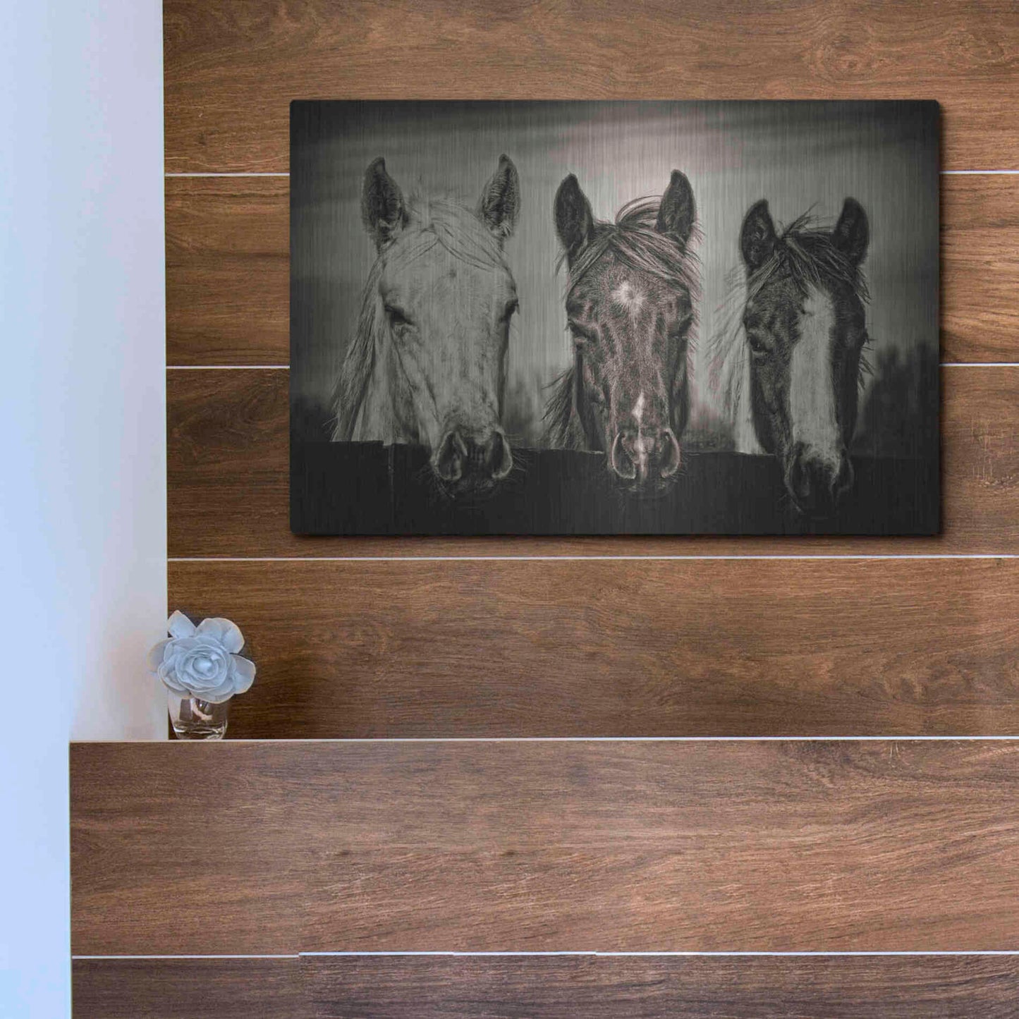 Luxe Metal Art 'Three Amigos I' by PH Burchett, Metal Wall Art,16x12