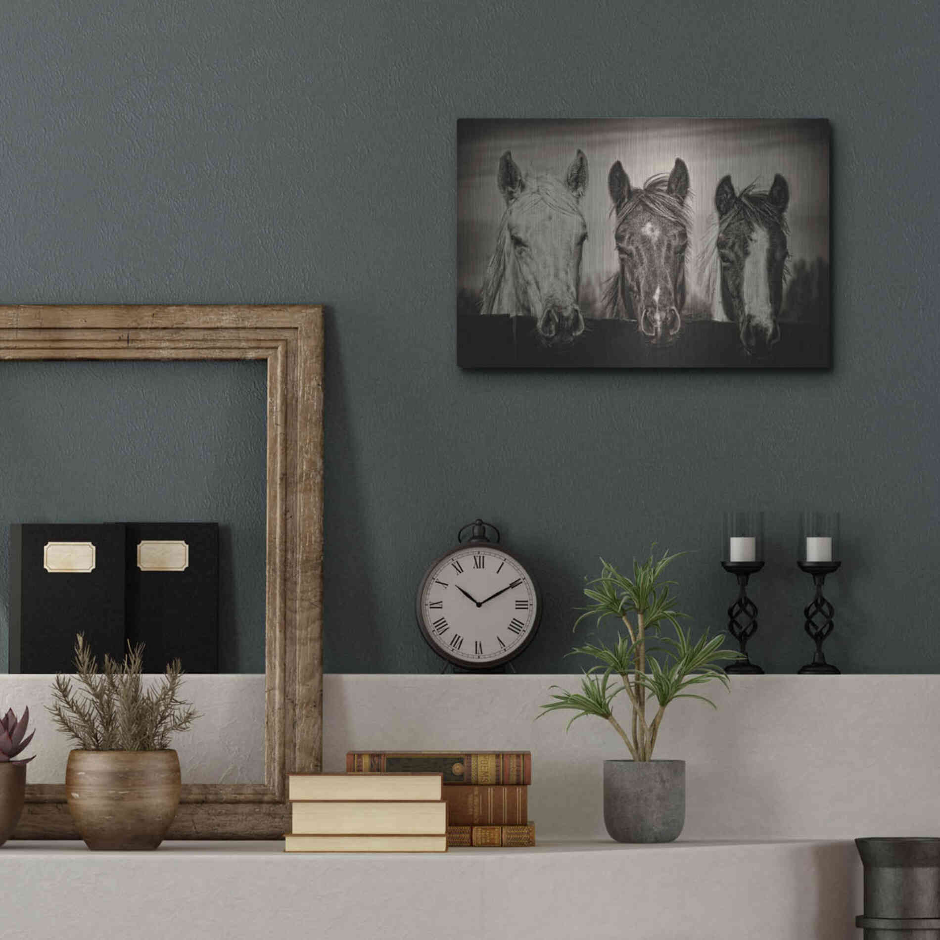 Luxe Metal Art 'Three Amigos I' by PH Burchett, Metal Wall Art,16x12