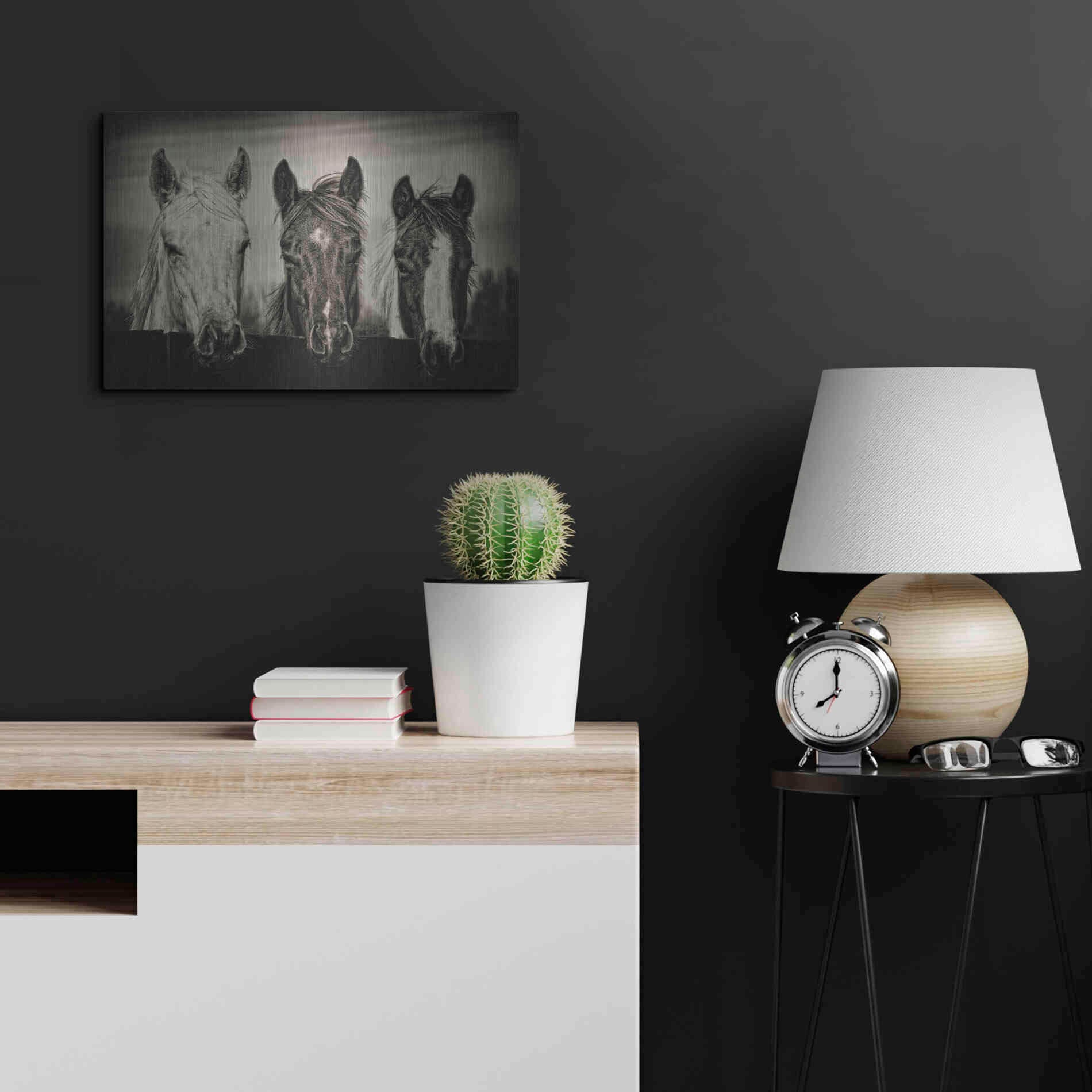 Luxe Metal Art 'Three Amigos I' by PH Burchett, Metal Wall Art,24x16