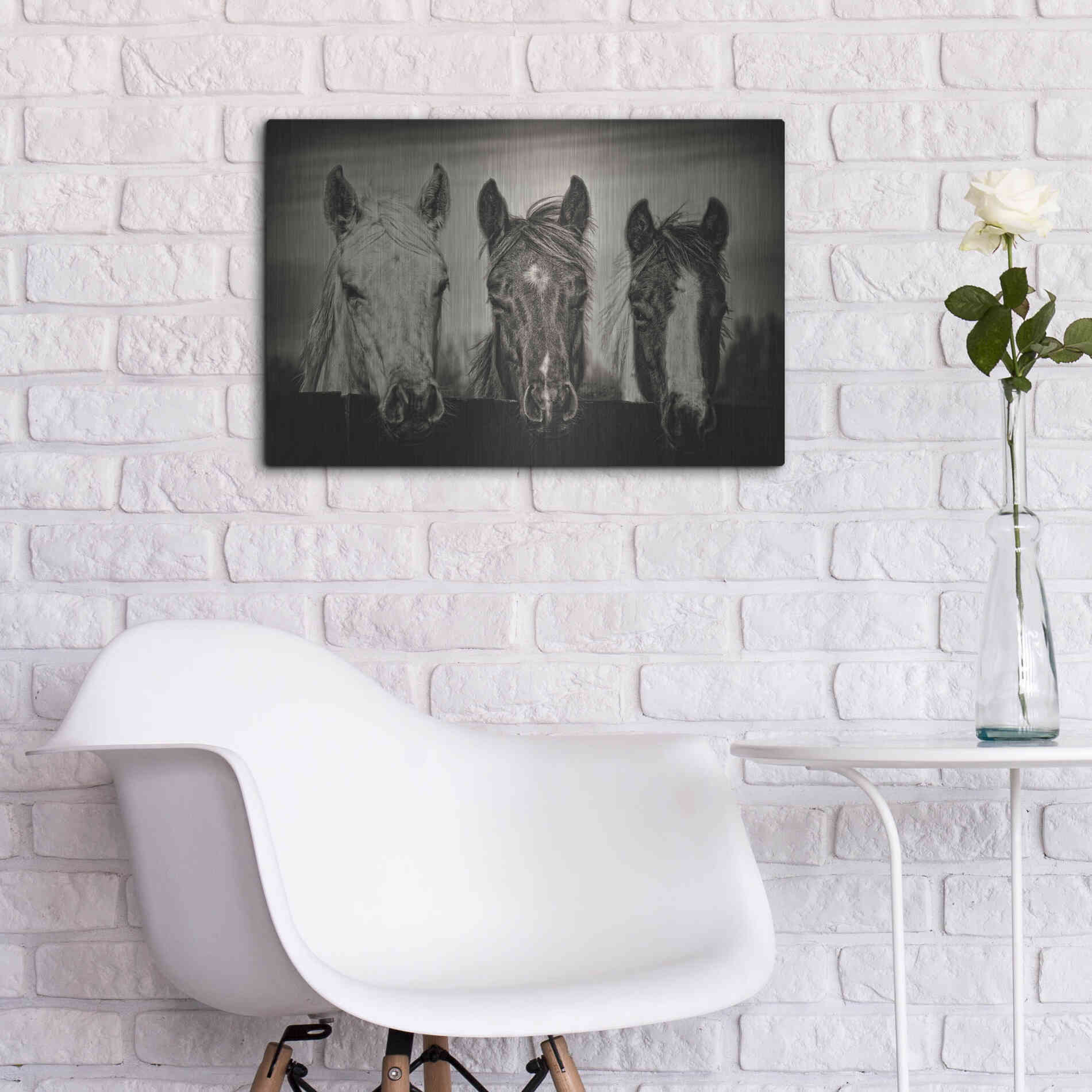 Luxe Metal Art 'Three Amigos I' by PH Burchett, Metal Wall Art,24x16