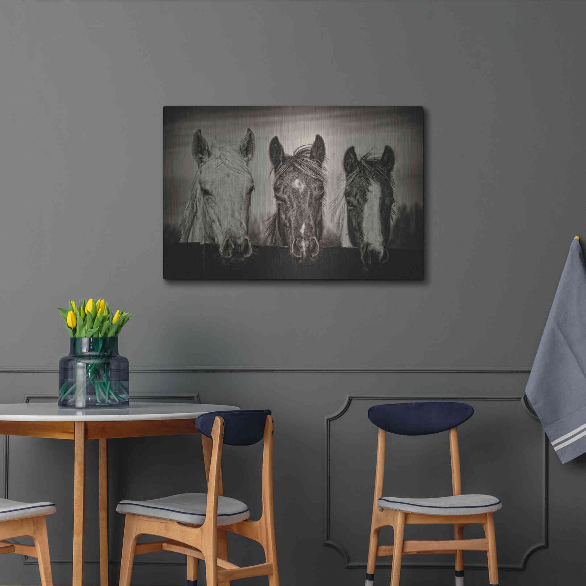 Luxe Metal Art 'Three Amigos I' by PH Burchett, Metal Wall Art,36x24