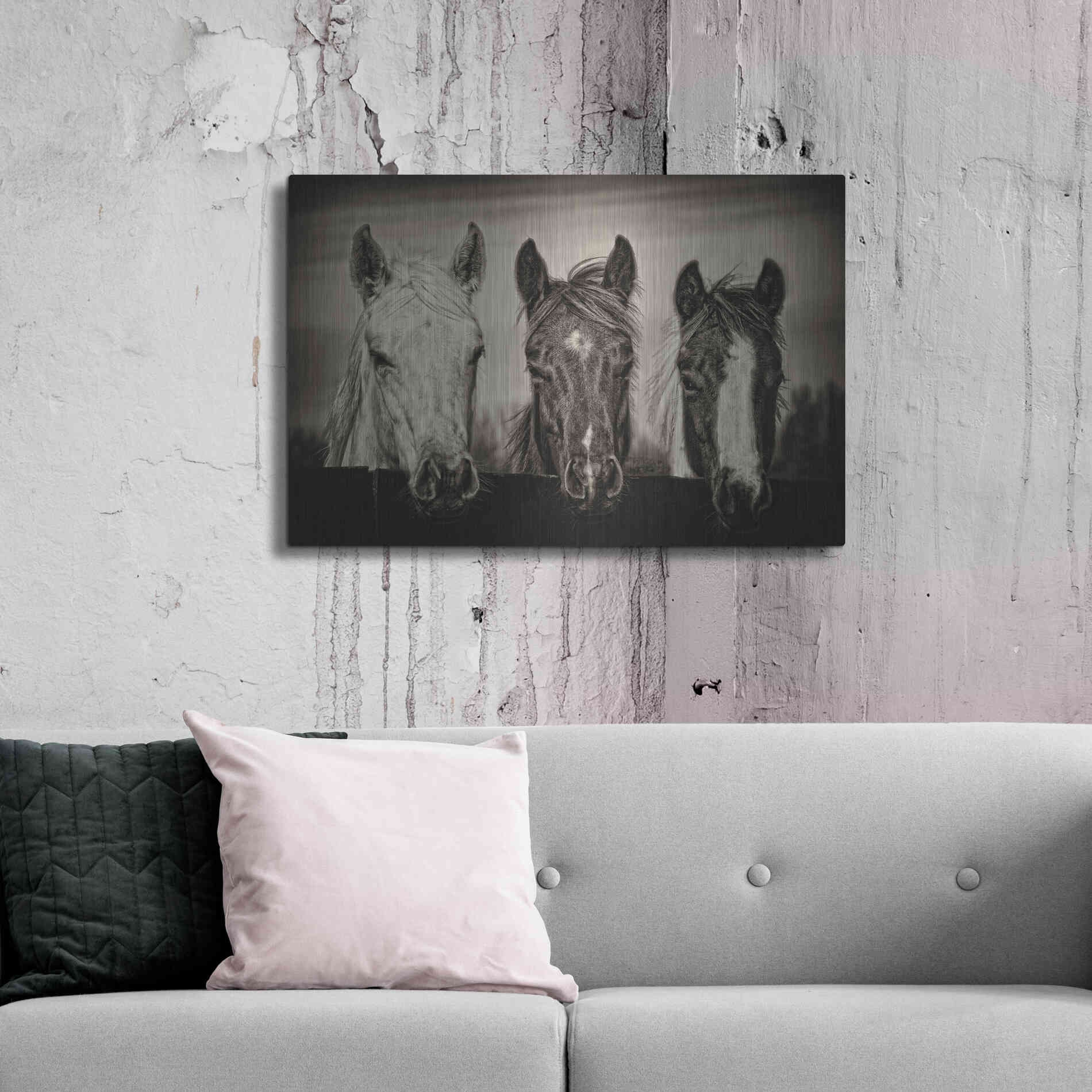 Luxe Metal Art 'Three Amigos I' by PH Burchett, Metal Wall Art,36x24