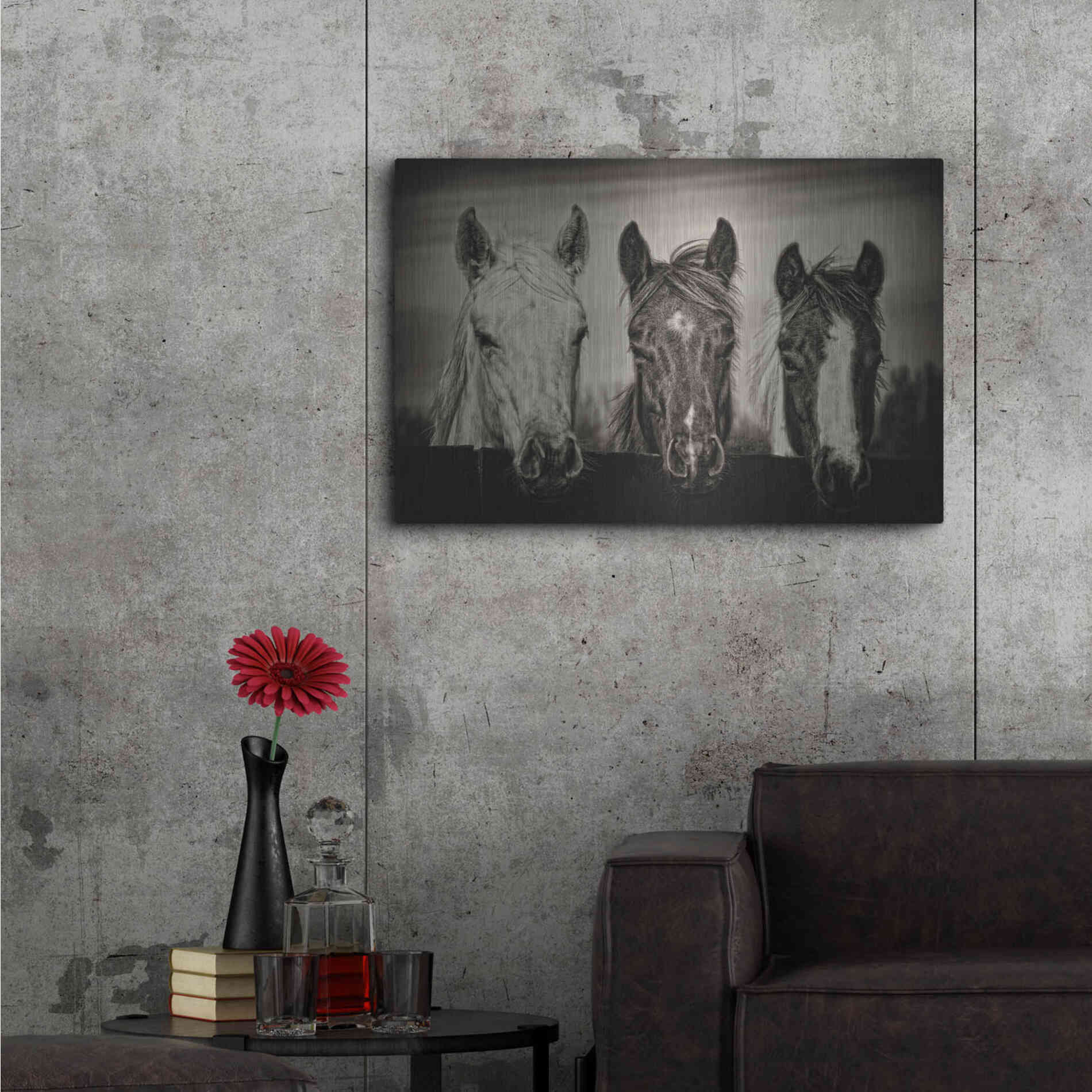 Luxe Metal Art 'Three Amigos I' by PH Burchett, Metal Wall Art,36x24