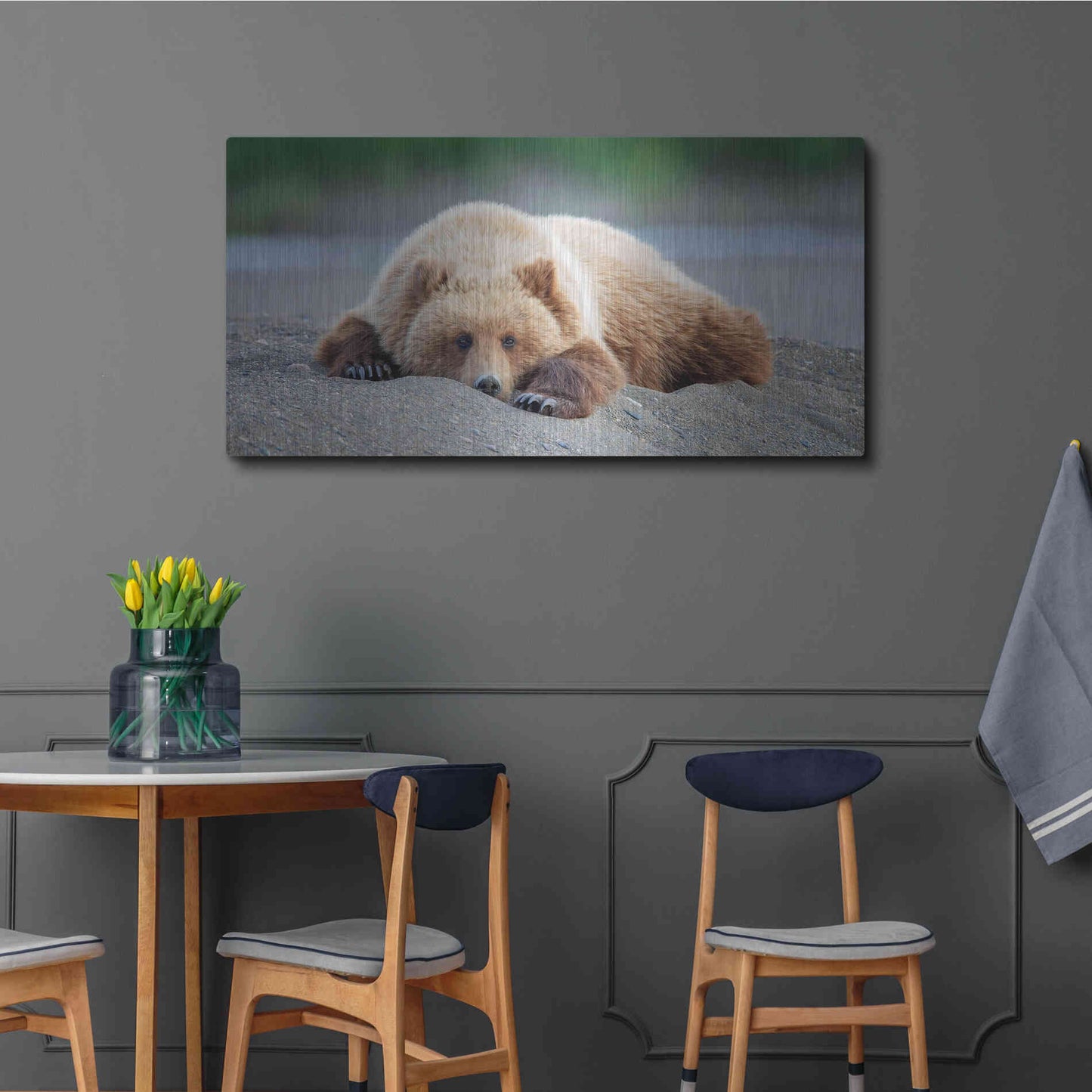 Luxe Metal Art 'Bear Life X' by PH Burchett, Metal Wall Art,48x24