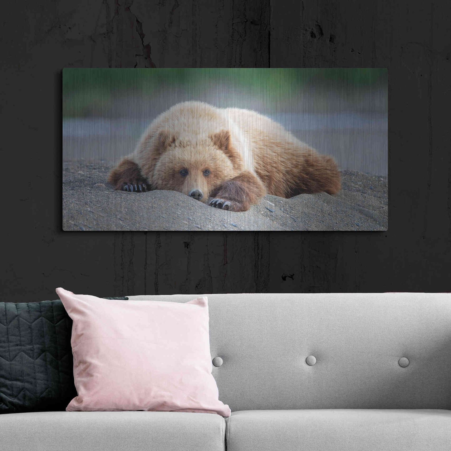 Luxe Metal Art 'Bear Life X' by PH Burchett, Metal Wall Art,48x24