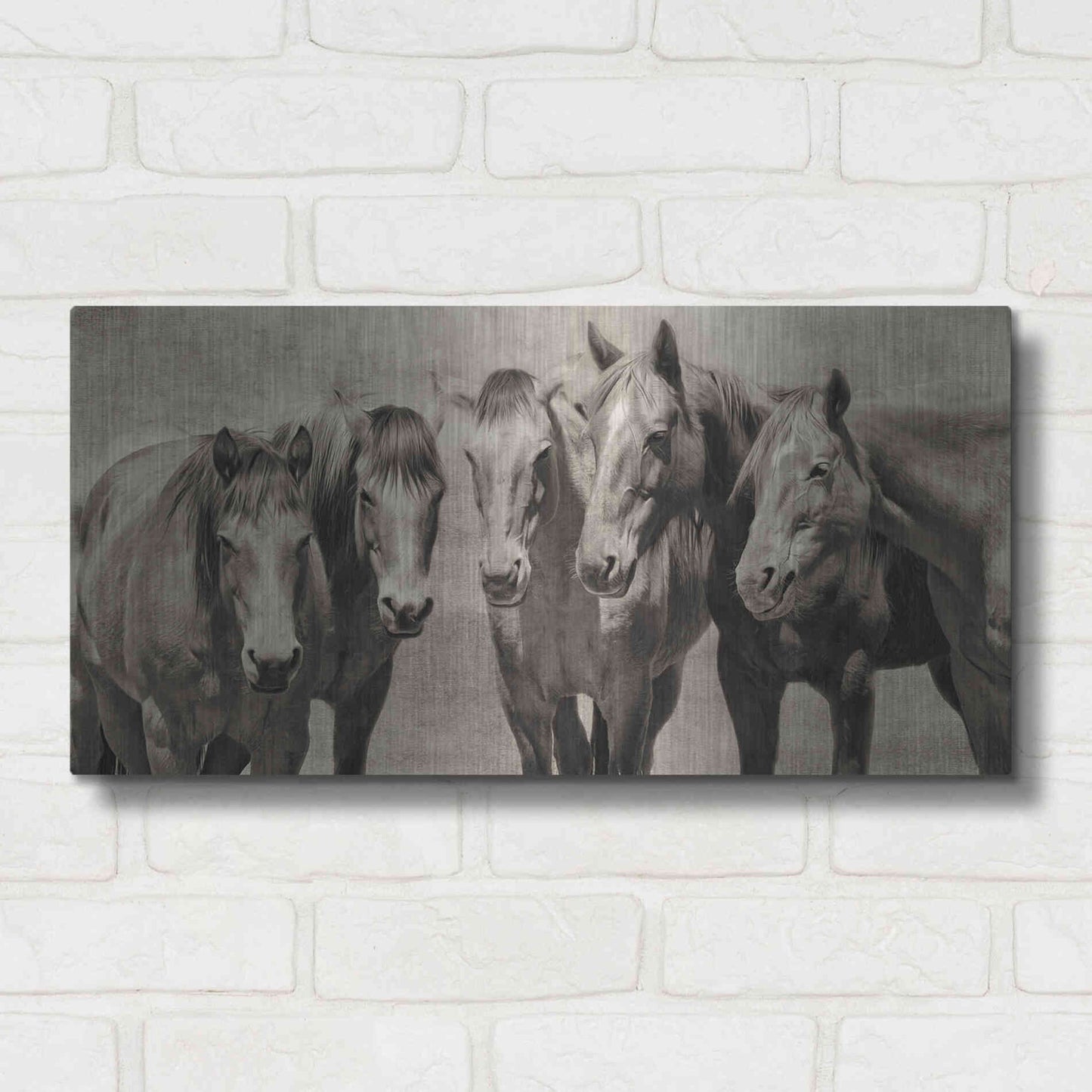 Luxe Metal Art 'Meeting of the Minds' by PH Burchett, Metal Wall Art,24x12