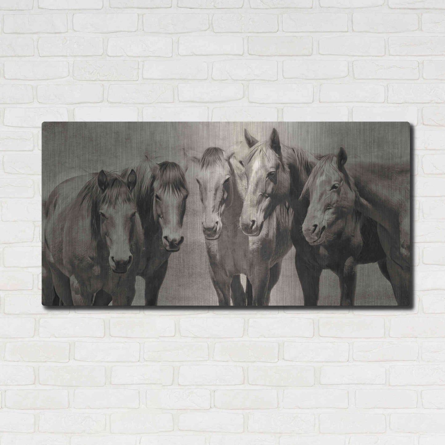 Luxe Metal Art 'Meeting of the Minds' by PH Burchett, Metal Wall Art,48x24