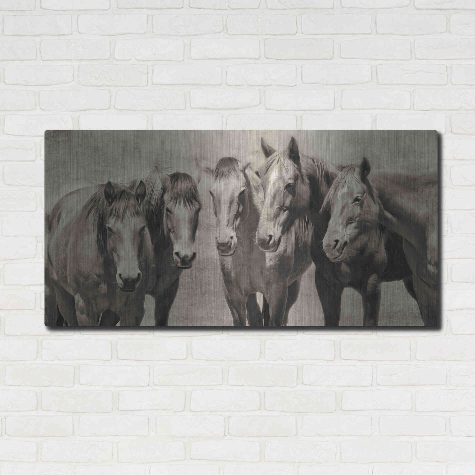 Luxe Metal Art 'Meeting of the Minds' by PH Burchett, Metal Wall Art,48x24