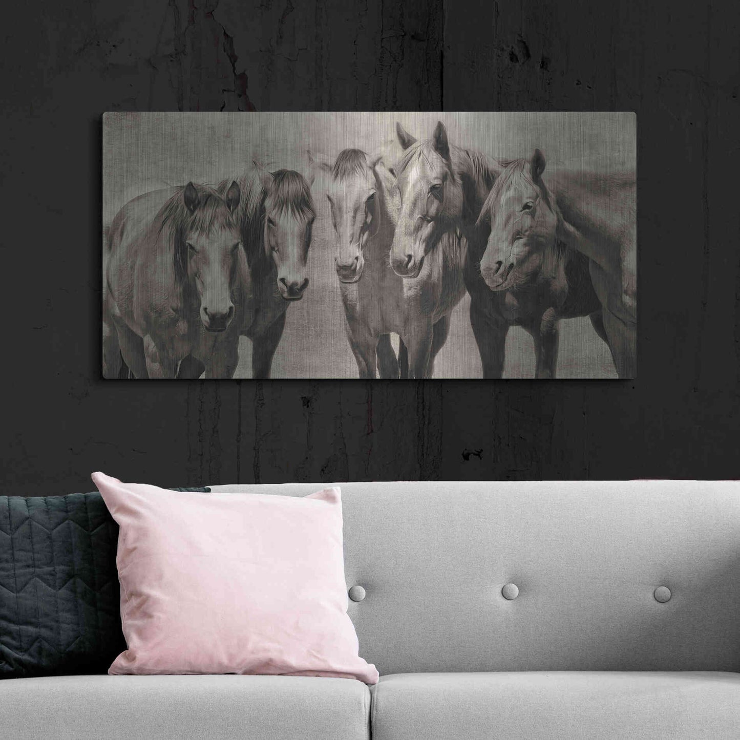 Luxe Metal Art 'Meeting of the Minds' by PH Burchett, Metal Wall Art,48x24