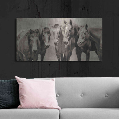 Luxe Metal Art 'Meeting of the Minds' by PH Burchett, Metal Wall Art,48x24