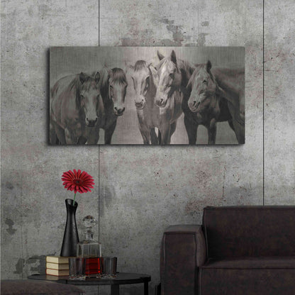 Luxe Metal Art 'Meeting of the Minds' by PH Burchett, Metal Wall Art,48x24