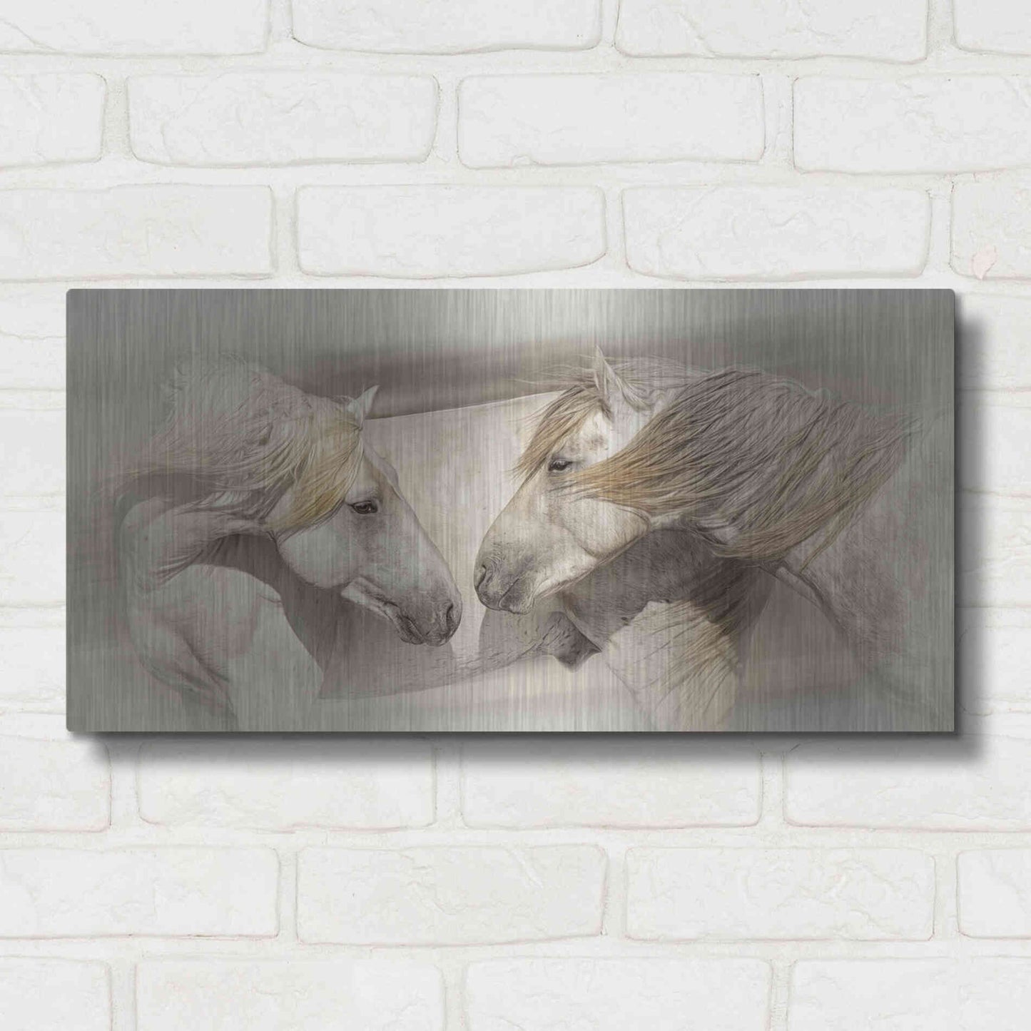 Luxe Metal Art 'Old Acquaintances' by PH Burchett, Metal Wall Art,24x12