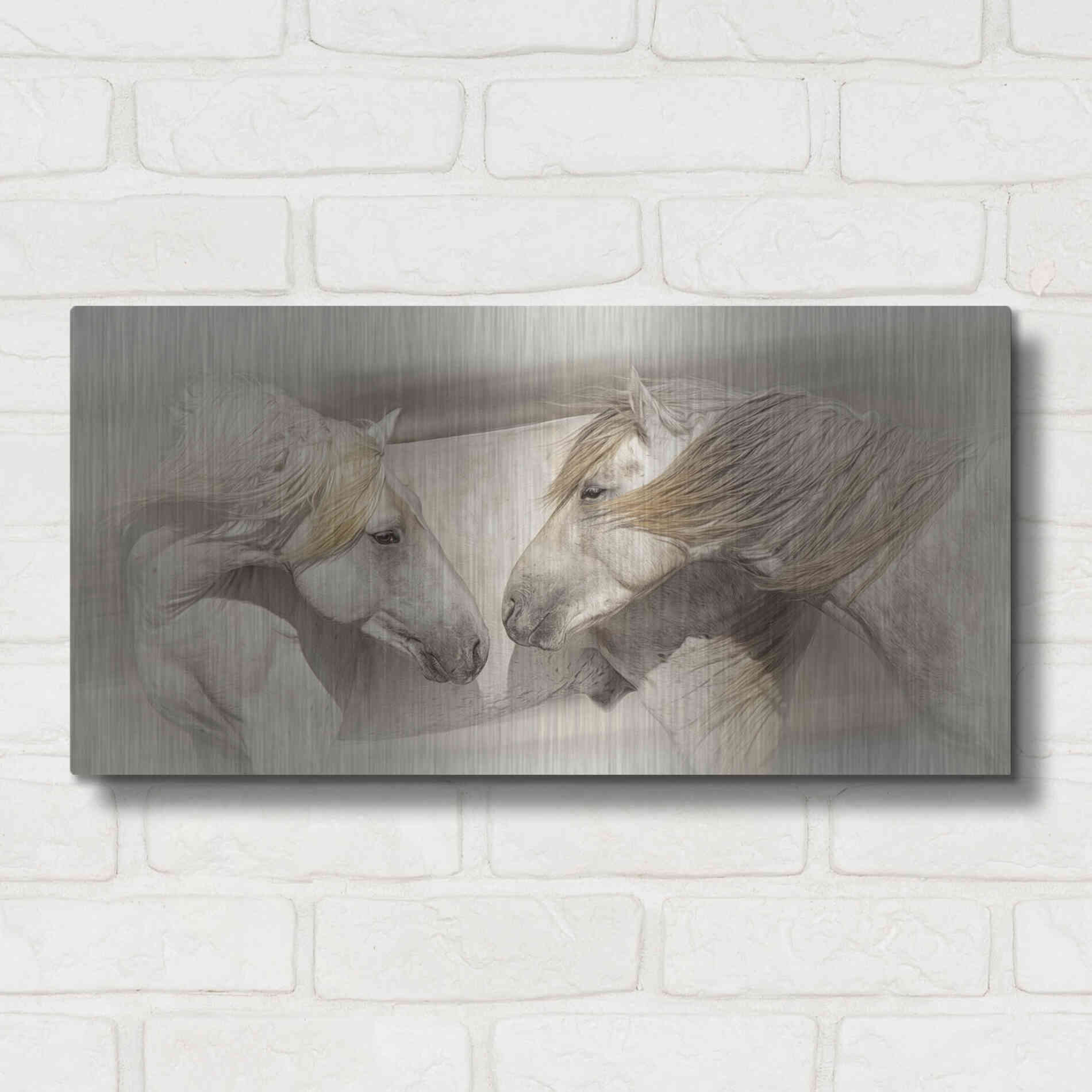 Luxe Metal Art 'Old Acquaintances' by PH Burchett, Metal Wall Art,24x12