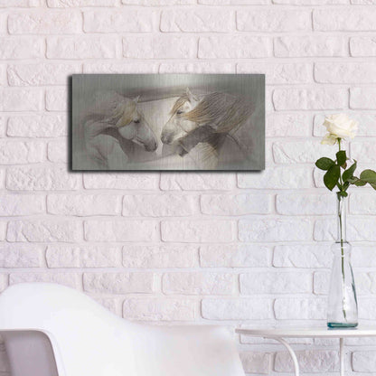 Luxe Metal Art 'Old Acquaintances' by PH Burchett, Metal Wall Art,24x12