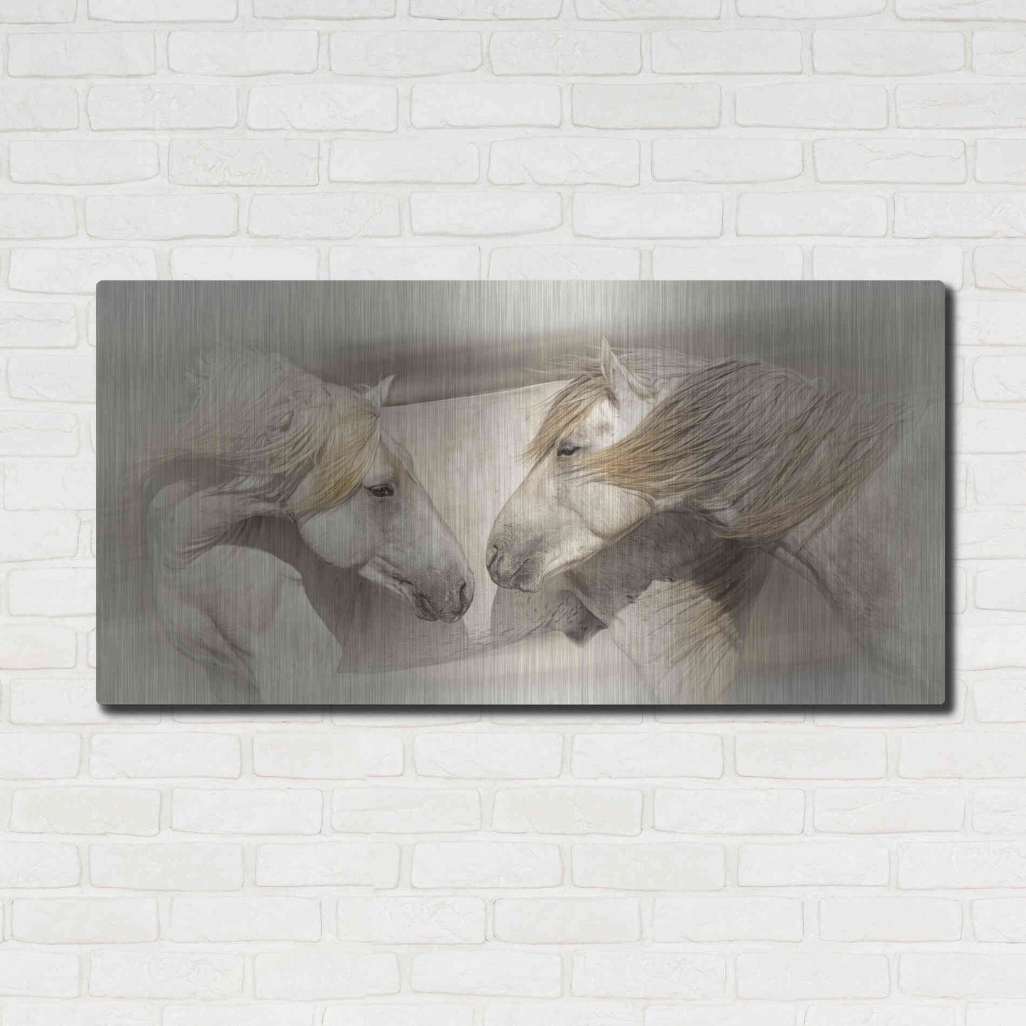Luxe Metal Art 'Old Acquaintances' by PH Burchett, Metal Wall Art,48x24