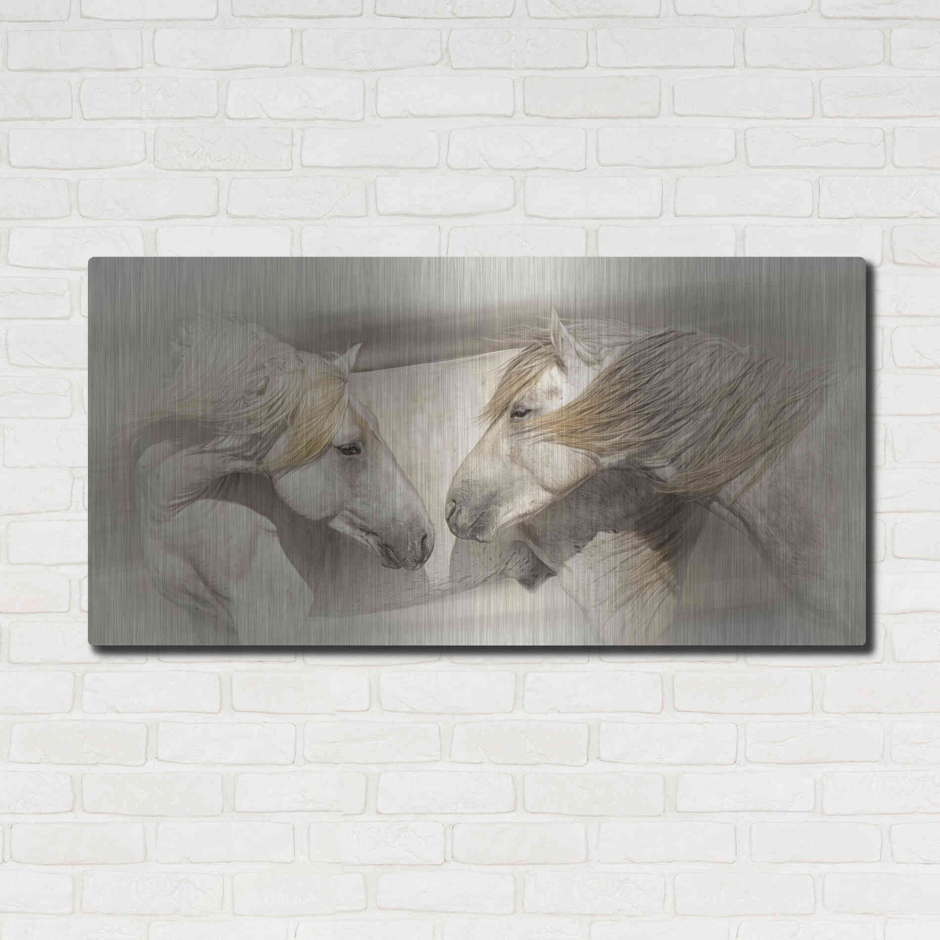 Luxe Metal Art 'Old Acquaintances' by PH Burchett, Metal Wall Art,48x24