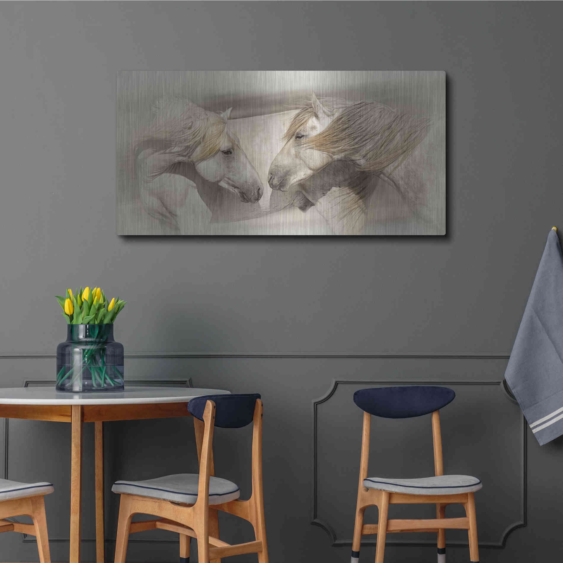 Luxe Metal Art 'Old Acquaintances' by PH Burchett, Metal Wall Art,48x24