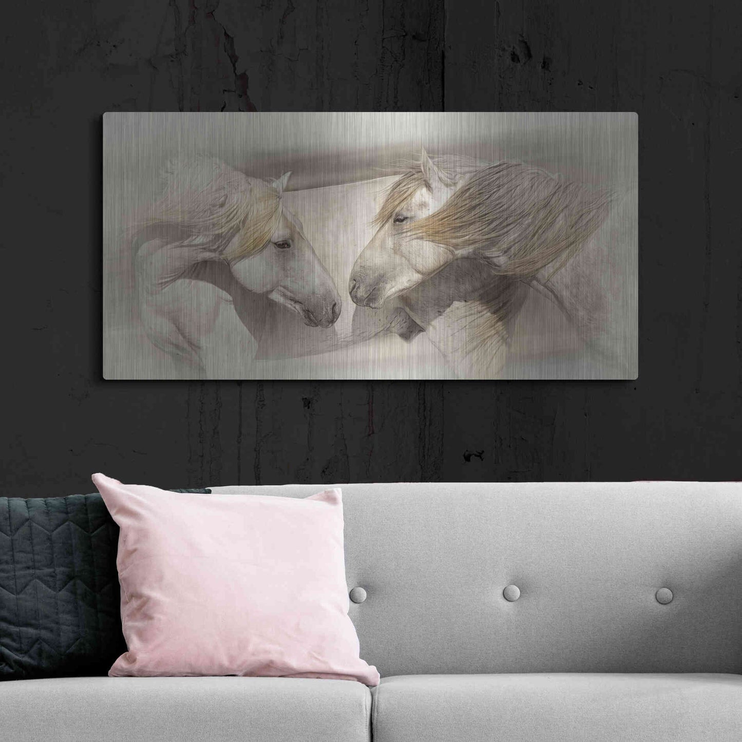 Luxe Metal Art 'Old Acquaintances' by PH Burchett, Metal Wall Art,48x24