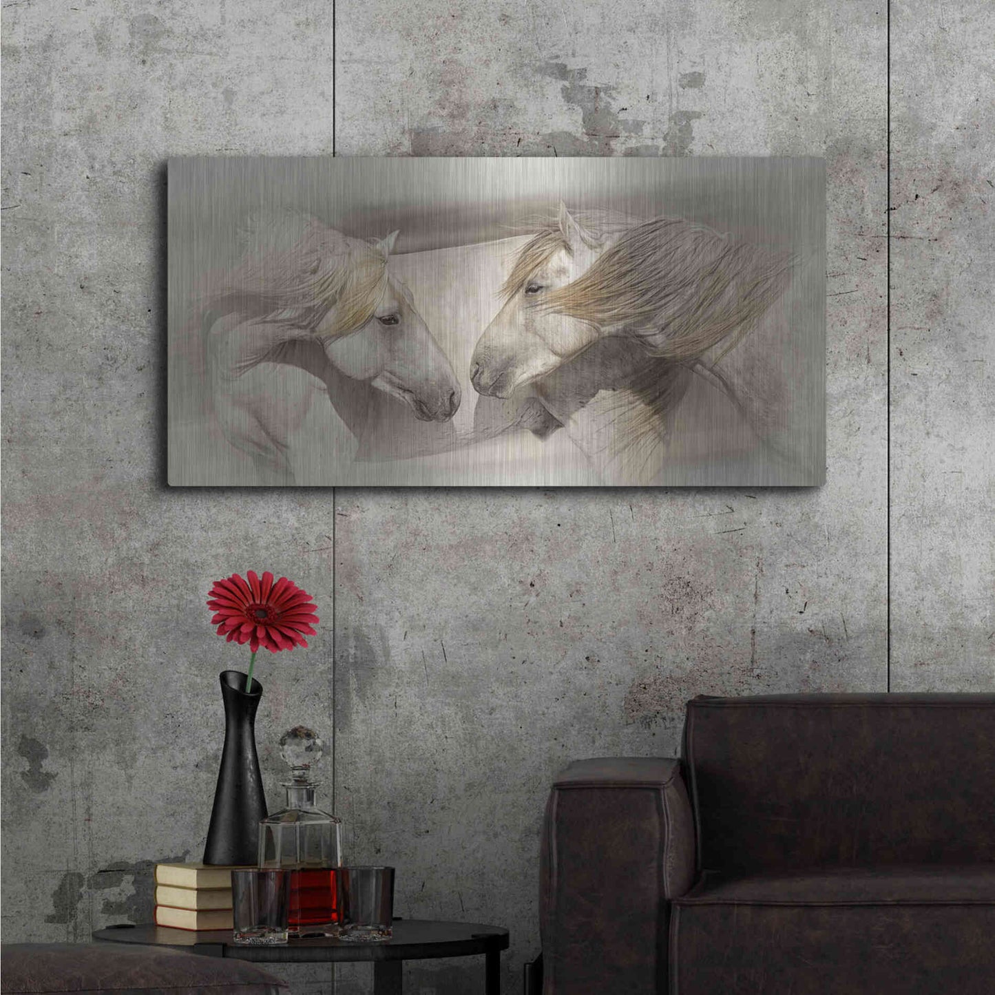 Luxe Metal Art 'Old Acquaintances' by PH Burchett, Metal Wall Art,48x24