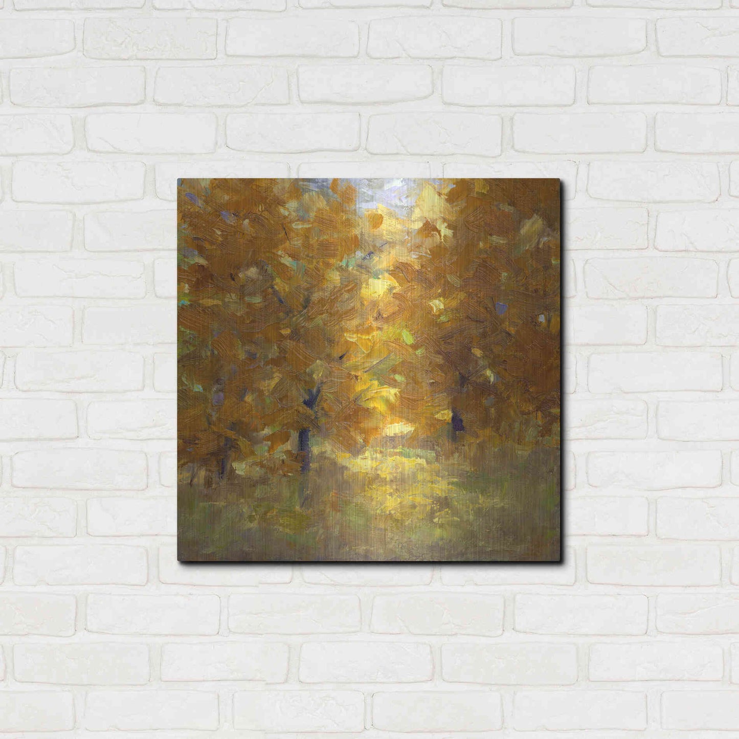 Luxe Metal Art 'Cottonwoods' by Sheila Finch, Metal Wall Art,24x24