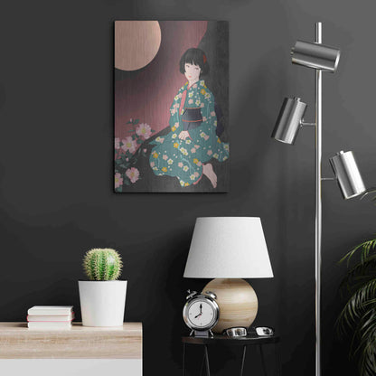 Luxe Metal Art 'Sazanka' by Sai Tamiya, Metal Wall Art,16x24