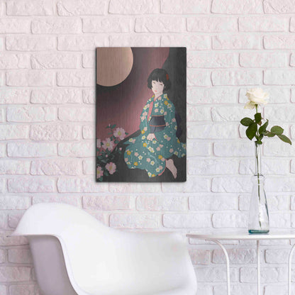 Luxe Metal Art 'Sazanka' by Sai Tamiya, Metal Wall Art,16x24