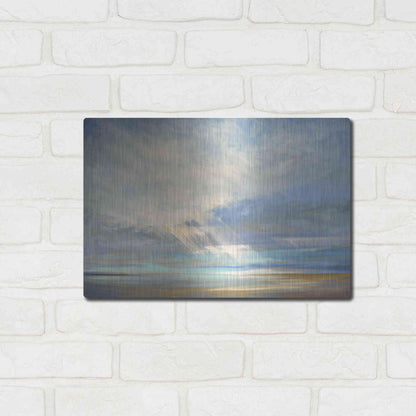 Luxe Metal Art 'Heavenly Light II' by Sheila Finch, Metal Wall Art,16x12