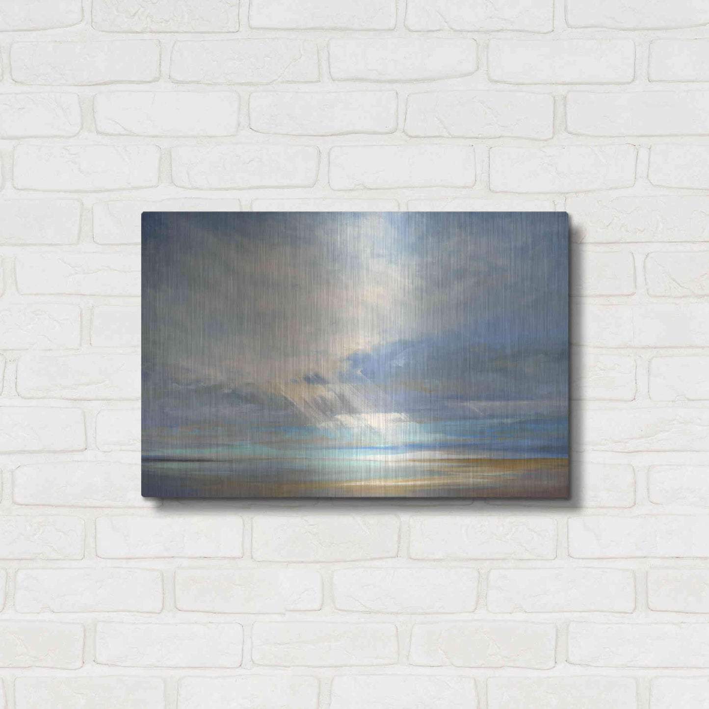Luxe Metal Art 'Heavenly Light II' by Sheila Finch, Metal Wall Art,24x16