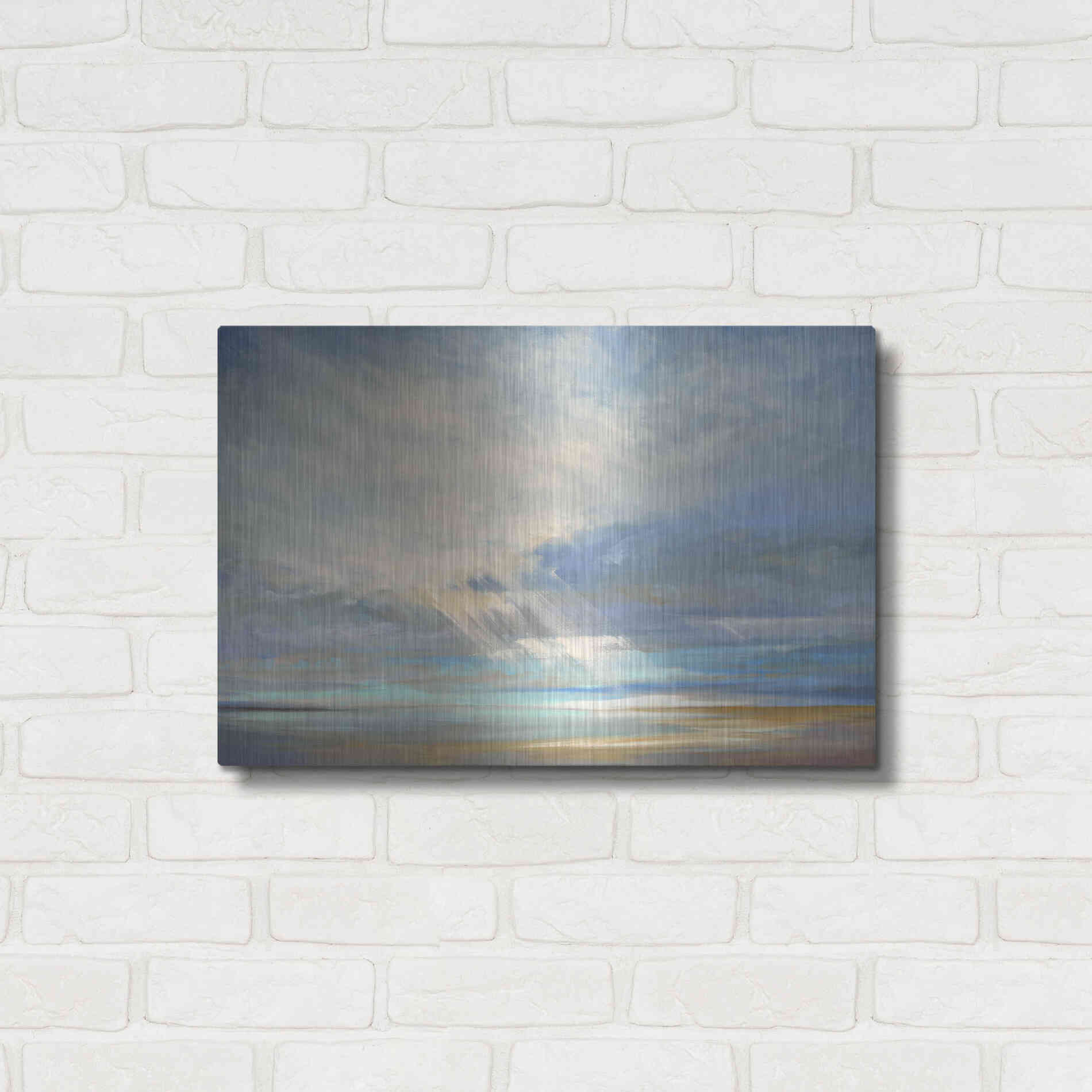 Luxe Metal Art 'Heavenly Light II' by Sheila Finch, Metal Wall Art,24x16