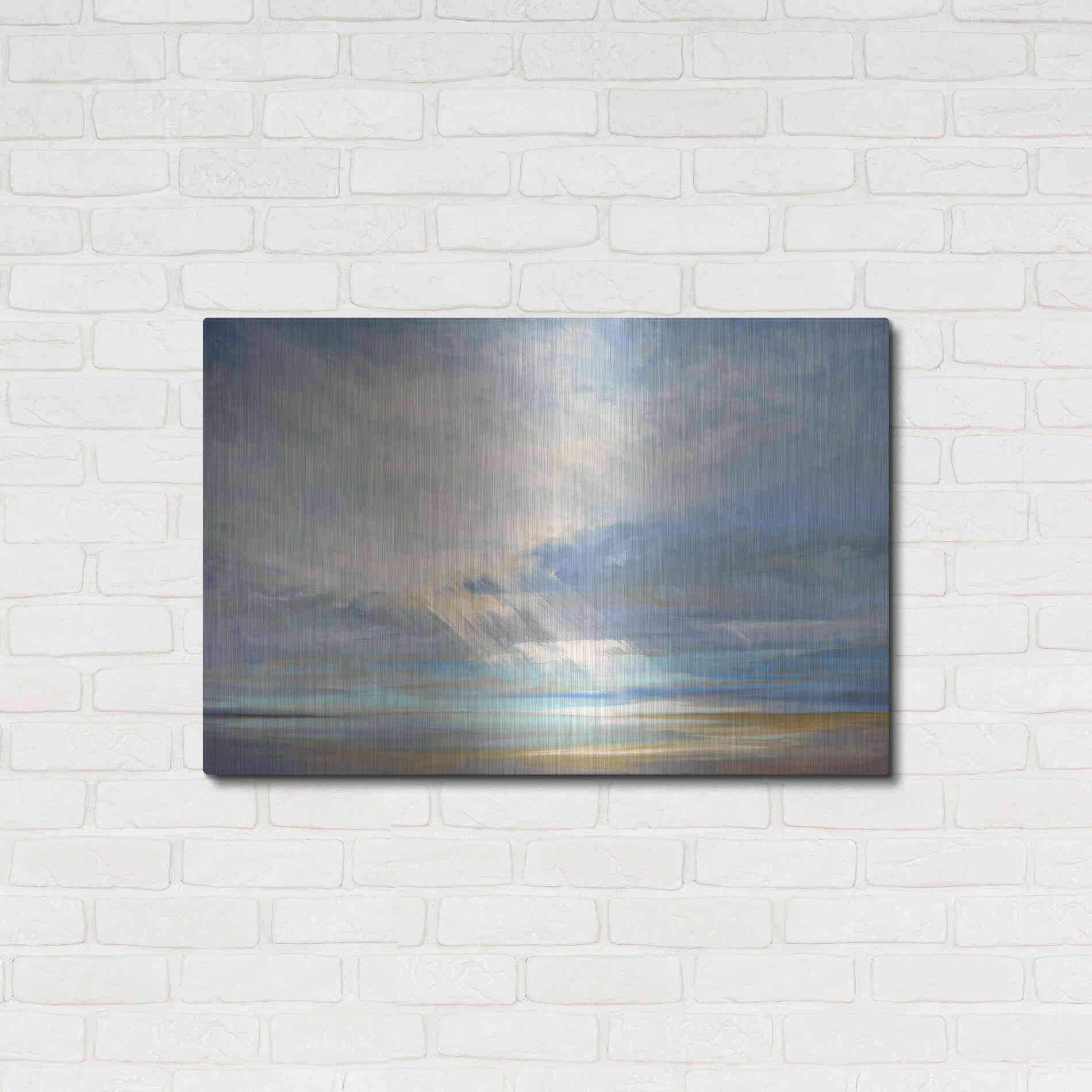 Luxe Metal Art 'Heavenly Light II' by Sheila Finch, Metal Wall Art,36x24
