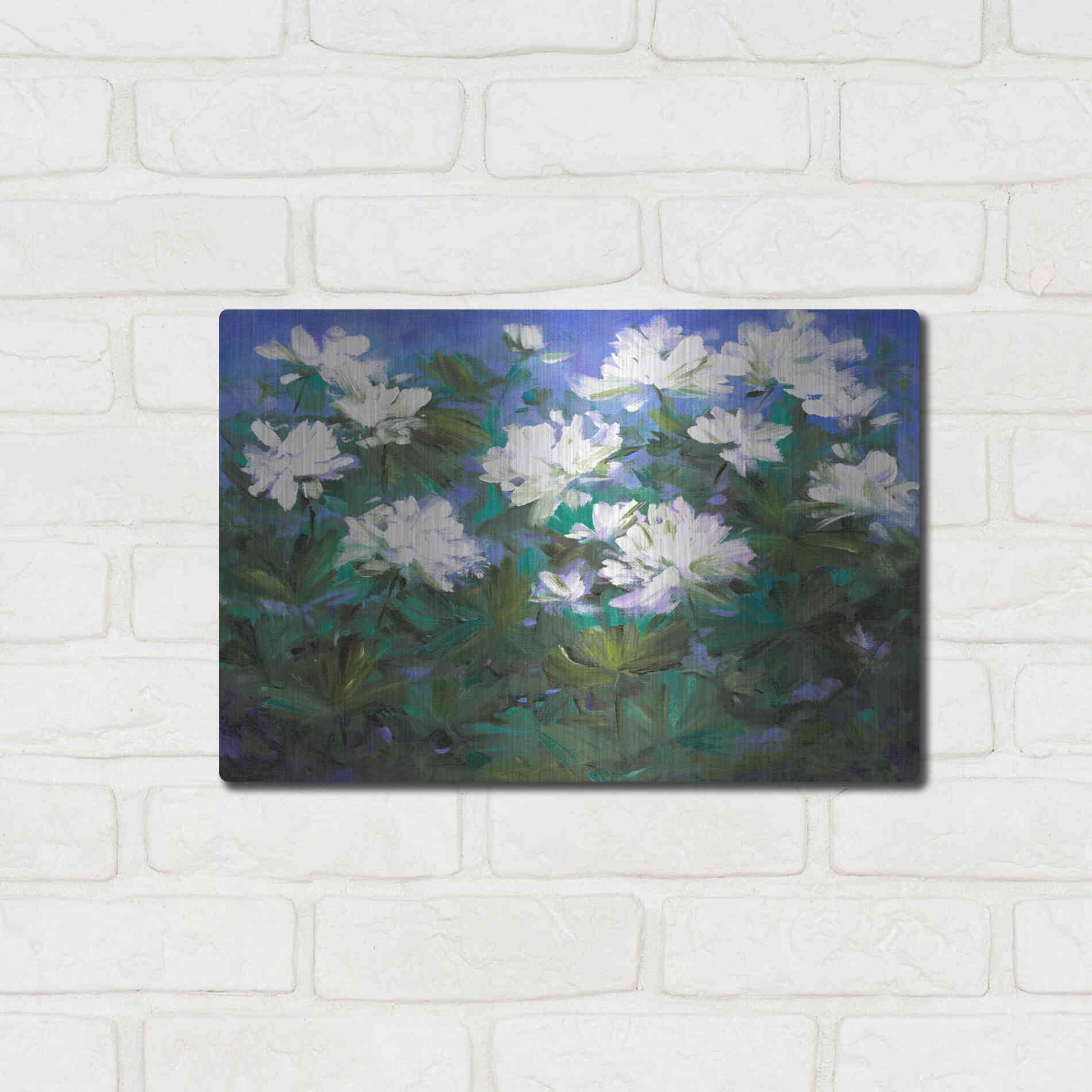 Luxe Metal Art 'Spring Flowers' by Sheila Finch, Metal Wall Art,16x12