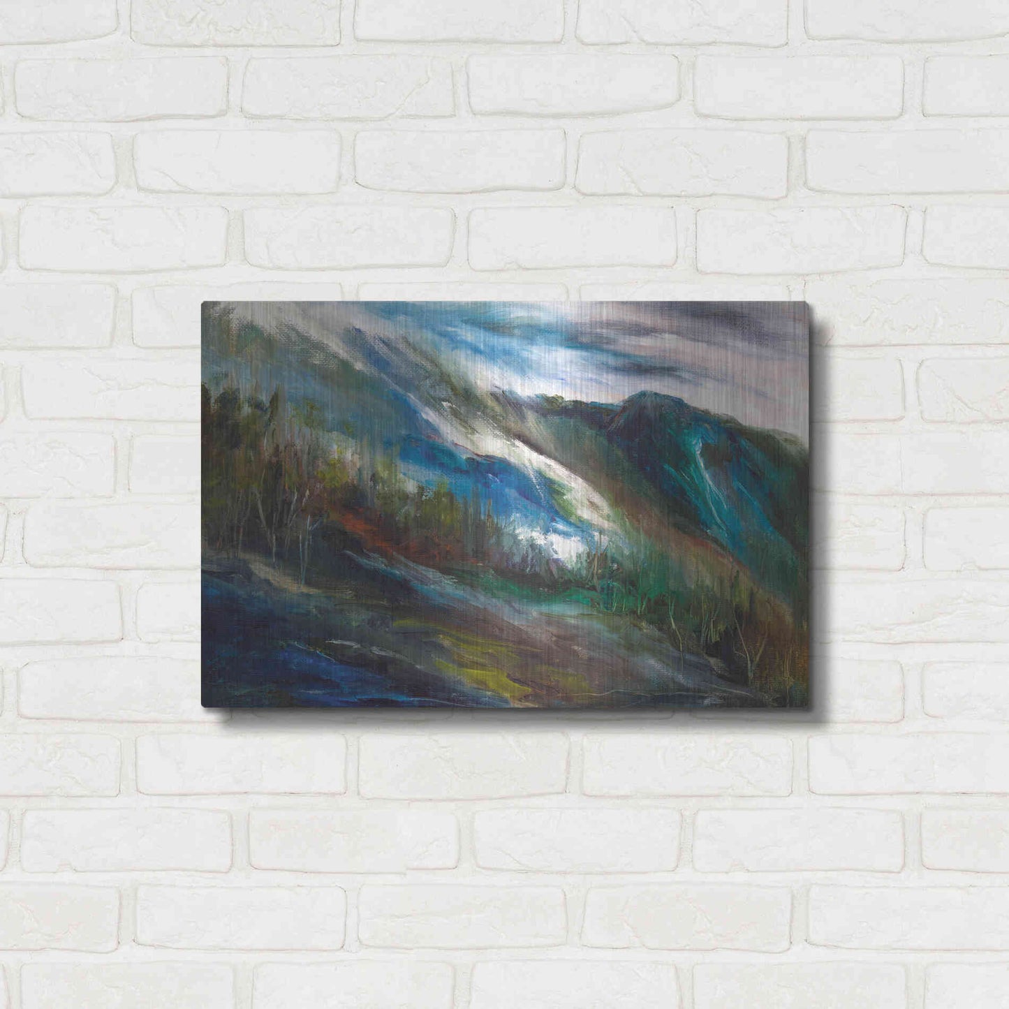 Luxe Metal Art 'Sierra Storm' by Sheila Finch, Metal Wall Art,24x16