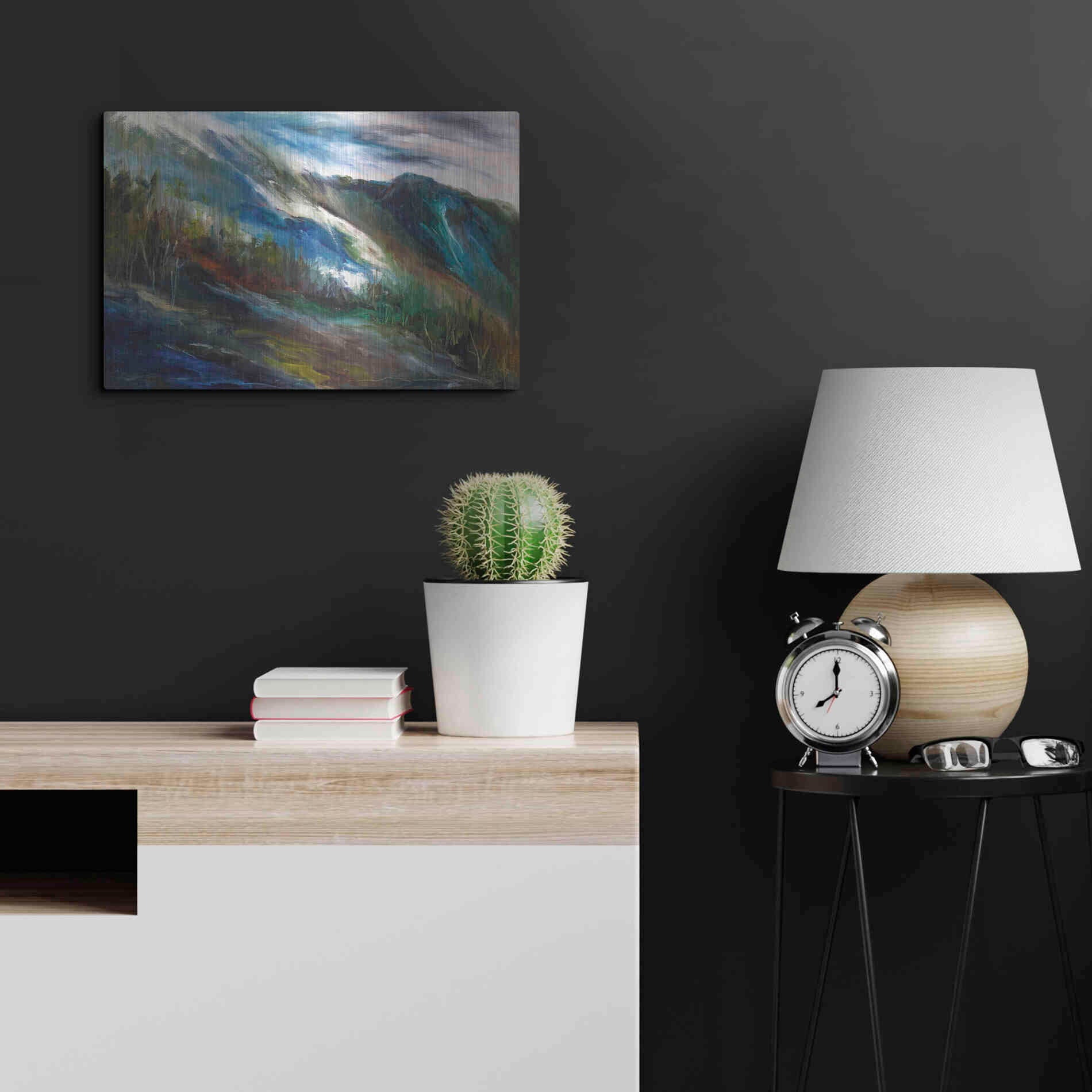 Luxe Metal Art 'Sierra Storm' by Sheila Finch, Metal Wall Art,24x16
