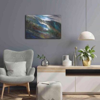 Luxe Metal Art 'Sierra Storm' by Sheila Finch, Metal Wall Art,24x16