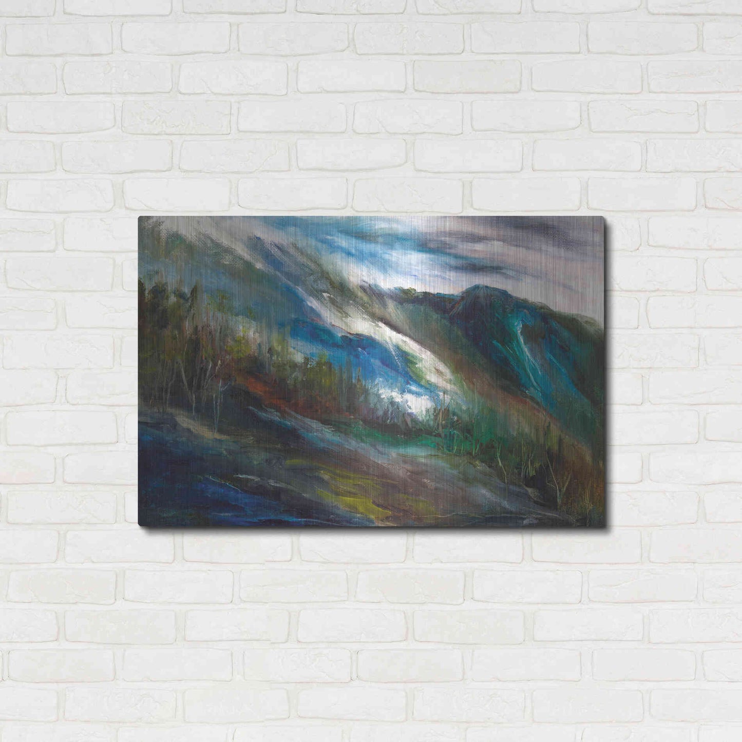 Luxe Metal Art 'Sierra Storm' by Sheila Finch, Metal Wall Art,36x24