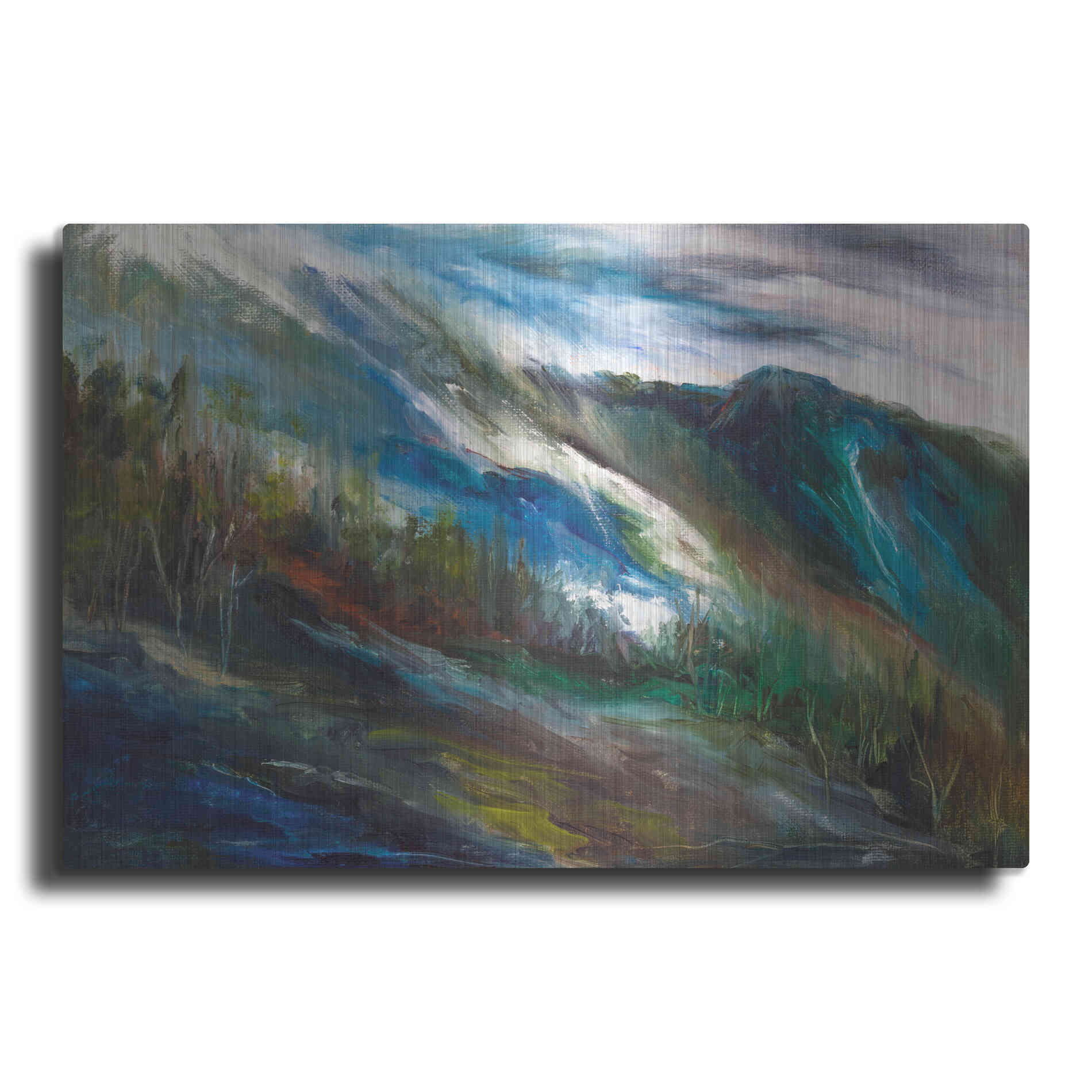 Luxe Metal Art 'Sierra Storm' by Sheila Finch, Metal Wall Art