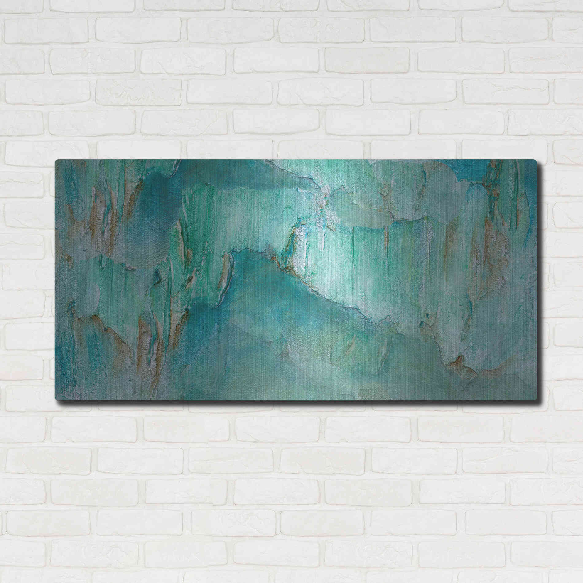 Luxe Metal Art 'Break Through II' by Sheila Finch, Metal Wall Art,48x24